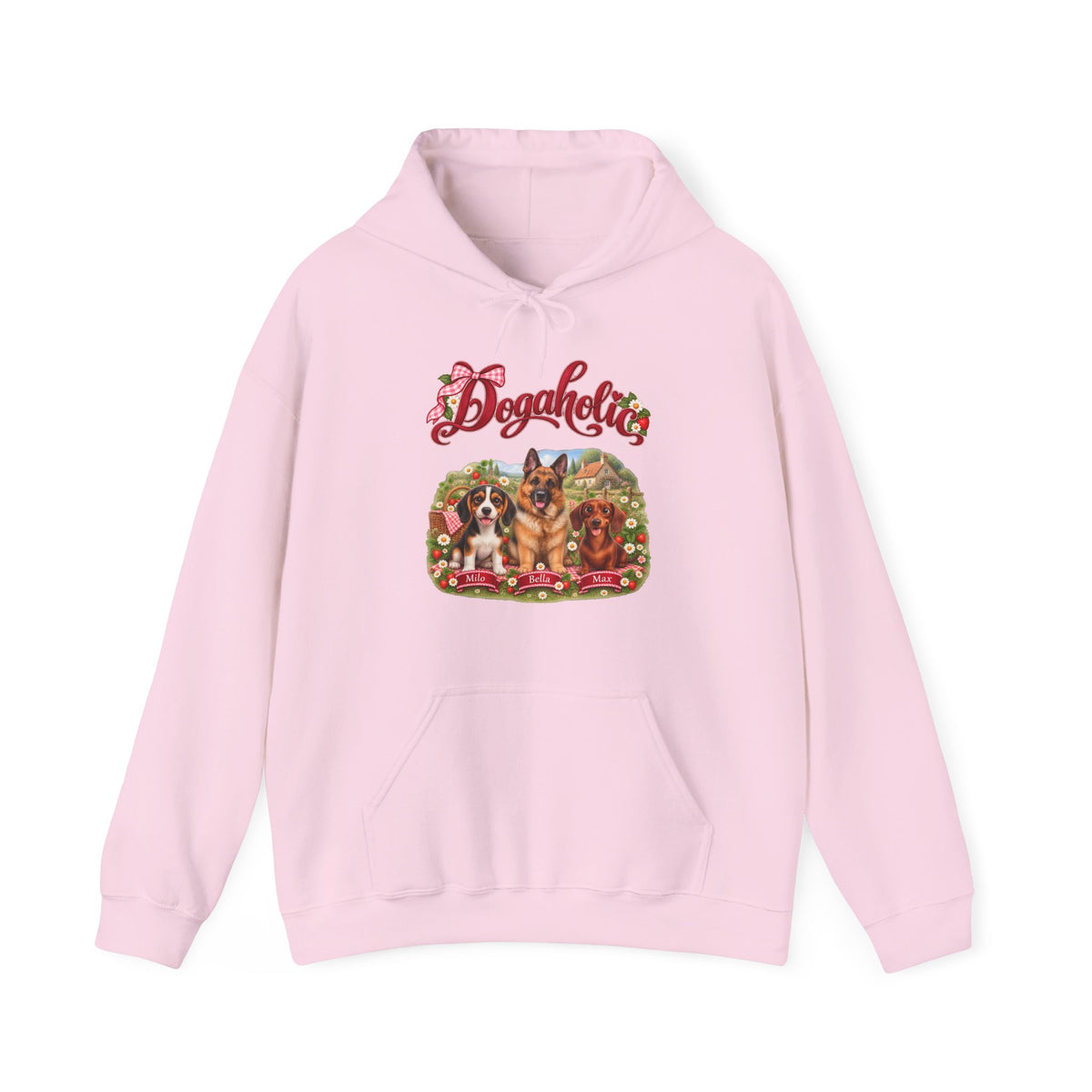 Personalized Dog Hoodie – Dogaholic Strawberry Picnic – photo 16