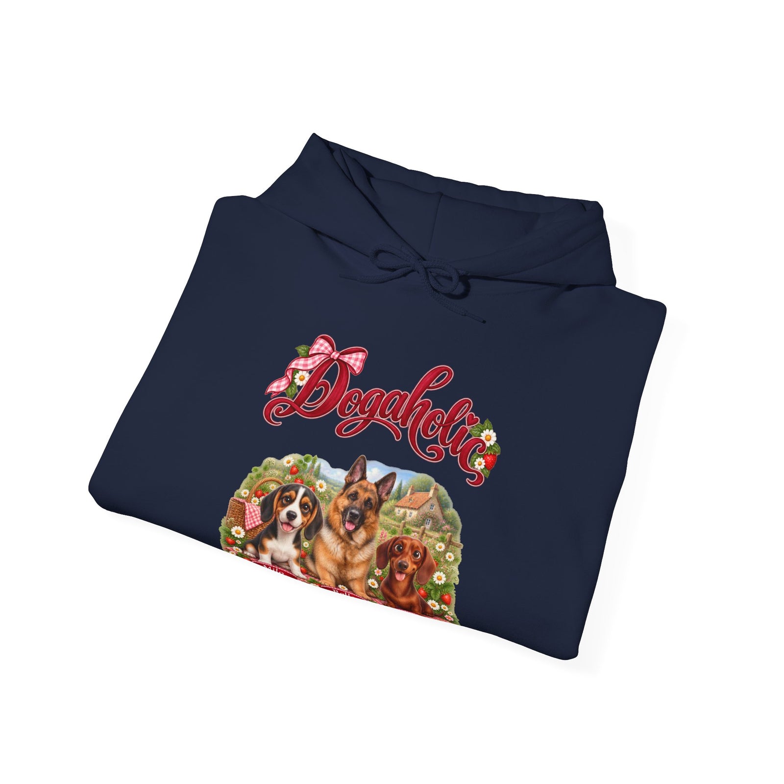 Personalized Dog Hoodie – Dogaholic Strawberry Picnic – photo 3