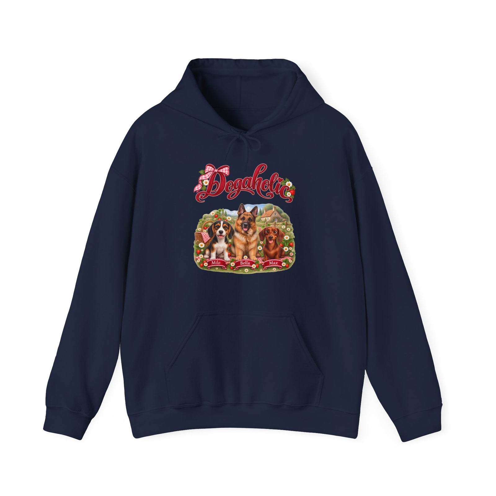 Personalized Dog Hoodie – Dogaholic Strawberry Picnic