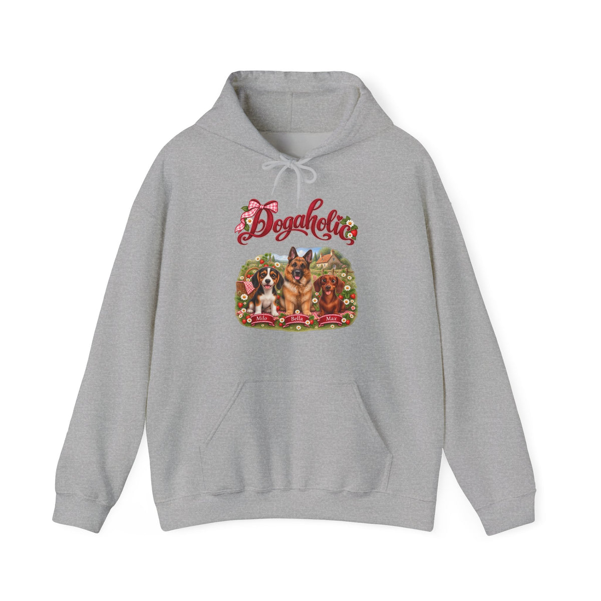 Personalized Dog Hoodie – Dogaholic Strawberry Picnic – photo 4