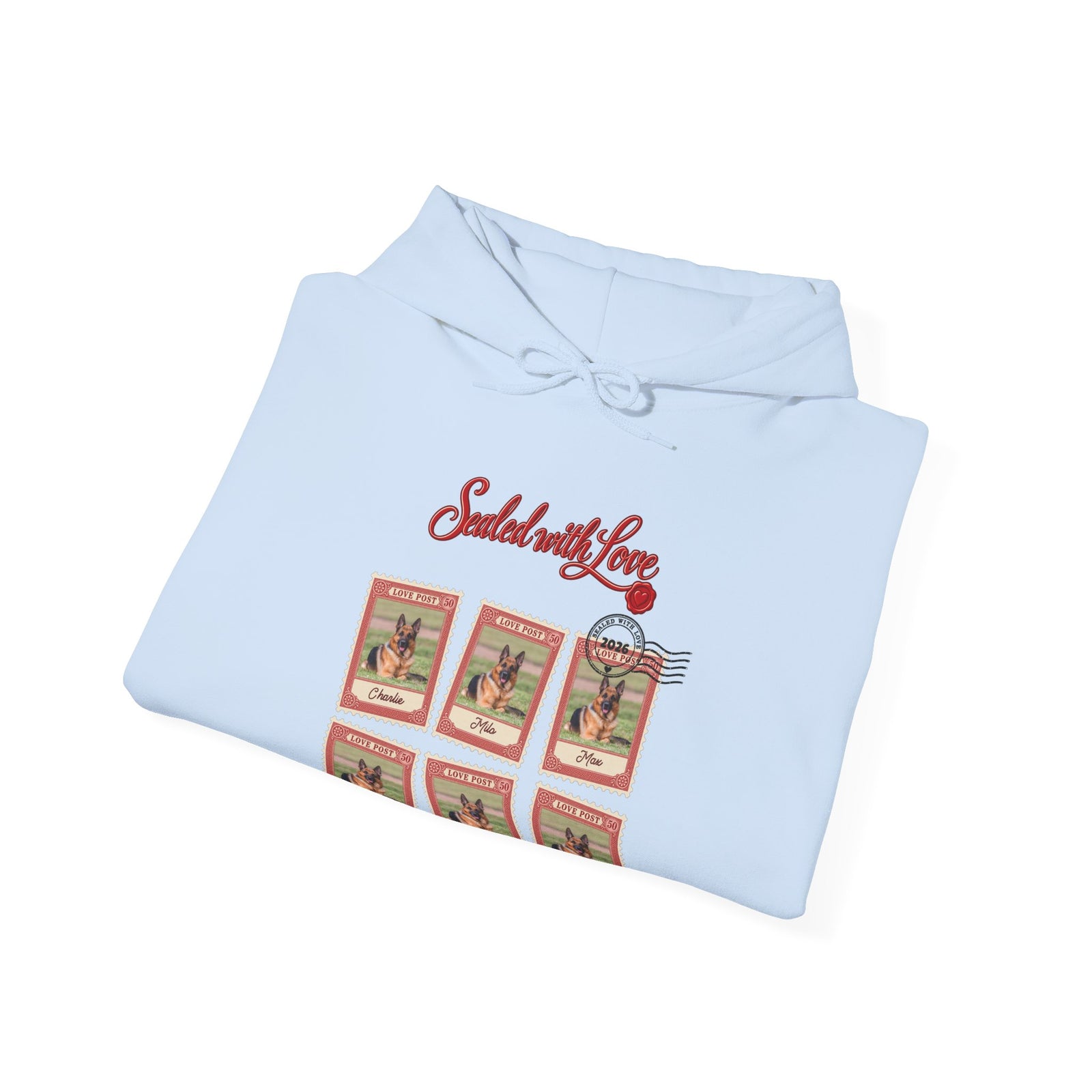 Personalized Dog Hoodie – Love Post Pet Name Stamps – Foto 21