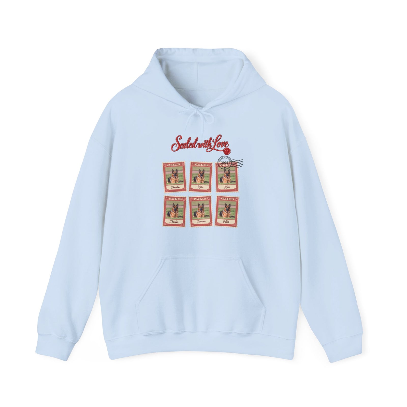 Personalized Dog Hoodie – Love Post Pet Name Stamps – Foto 19
