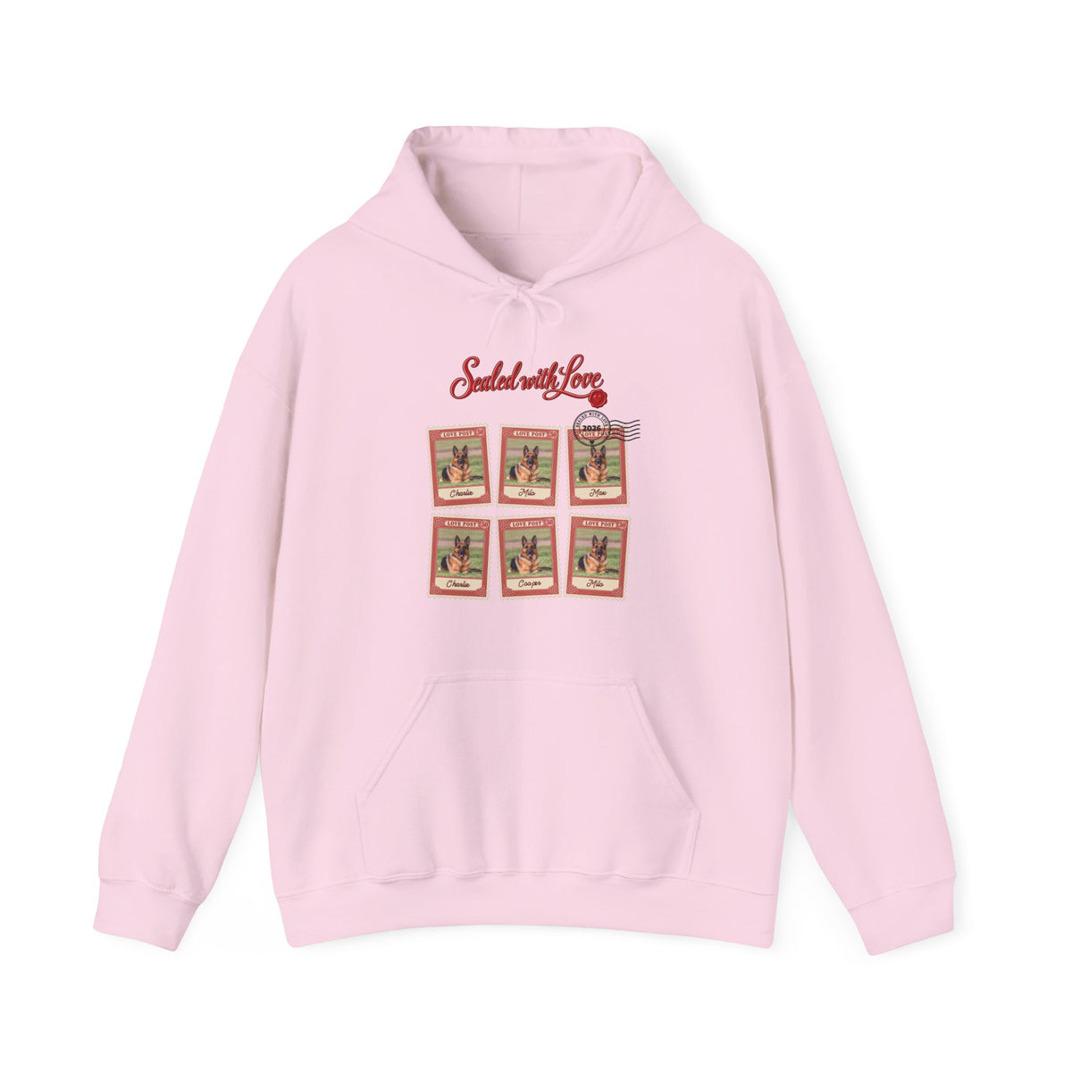 Personalized Dog Hoodie – Love Post Pet Name Stamps – Foto 16