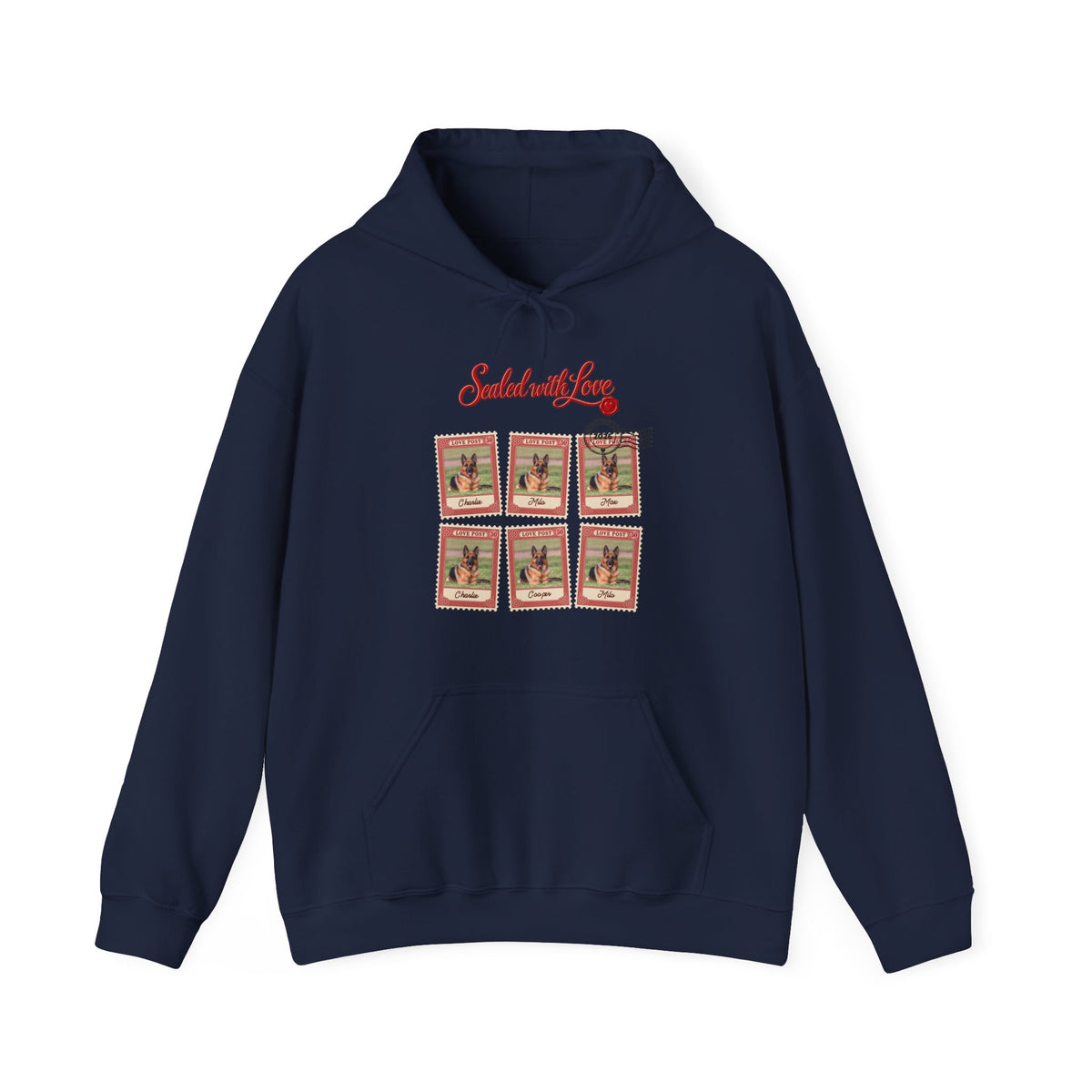 Personalized Dog Hoodie – Love Post Pet Name Stamps