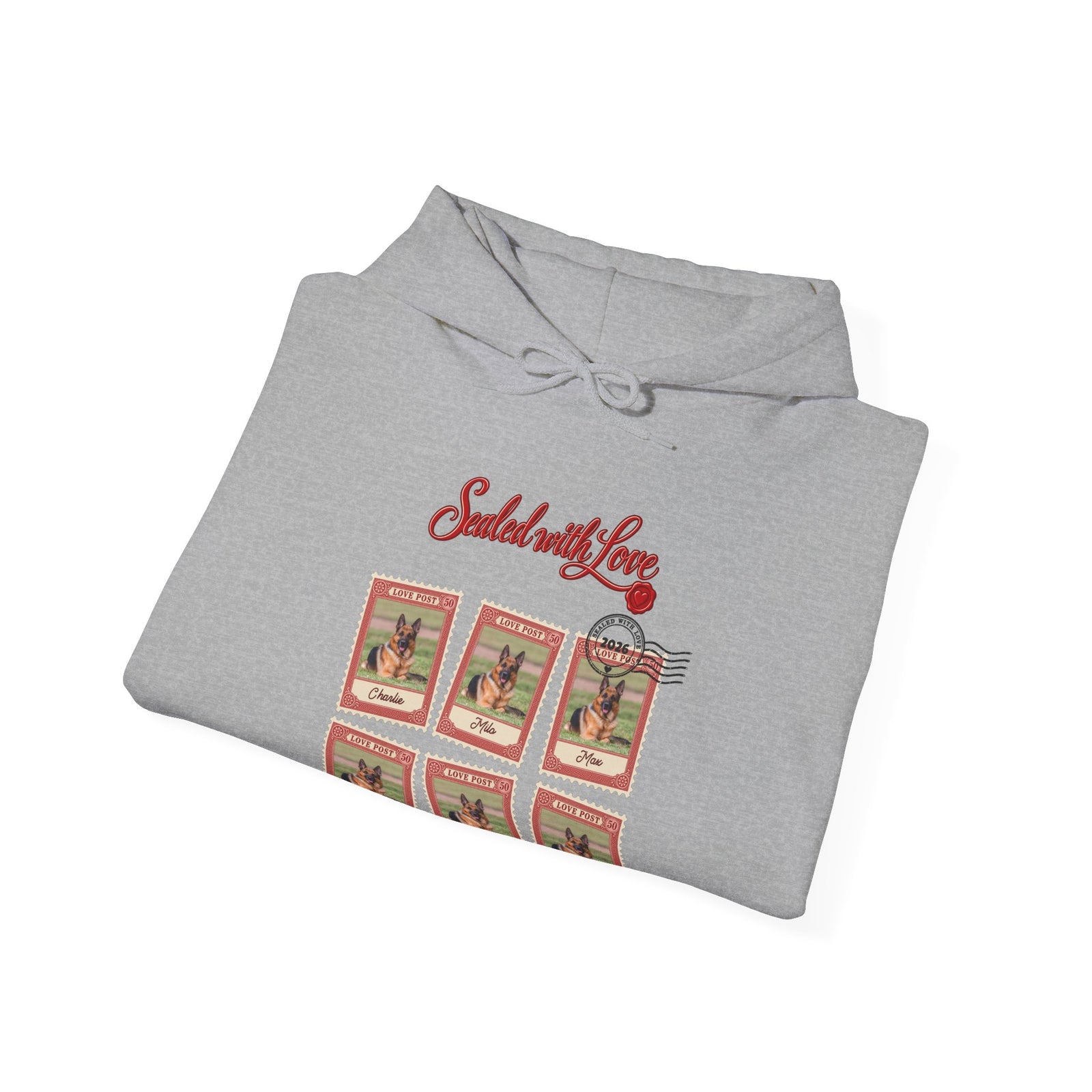 Personalized Dog Hoodie – Love Post Pet Name Stamps – Foto 6