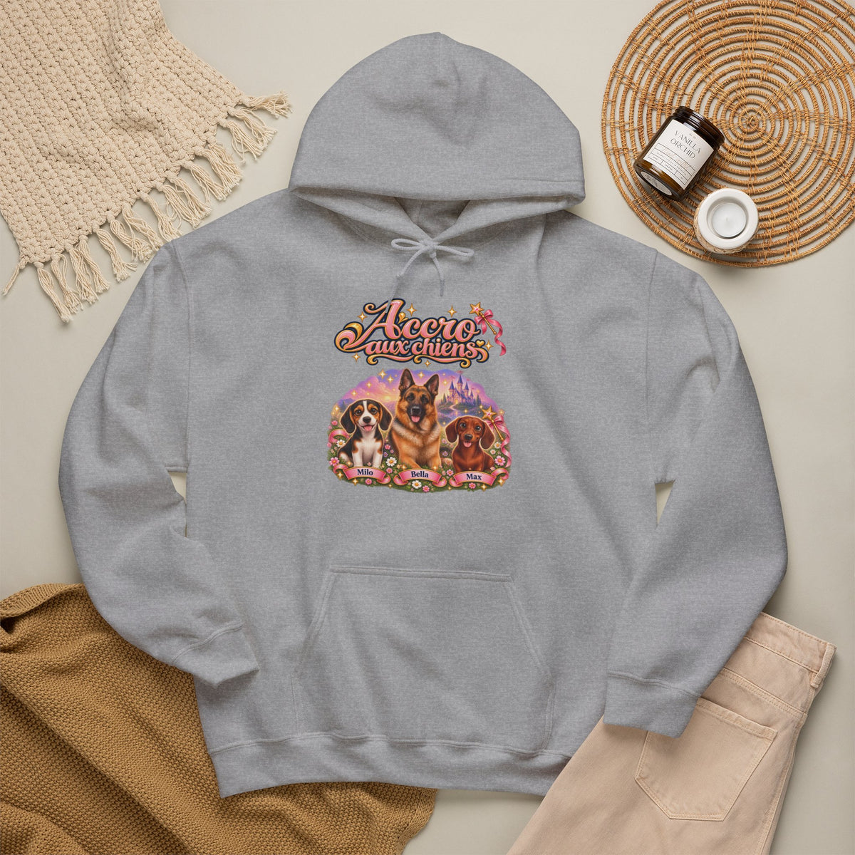 Sweat à capuche chien personnalisé – Accro aux chiens – photo 5