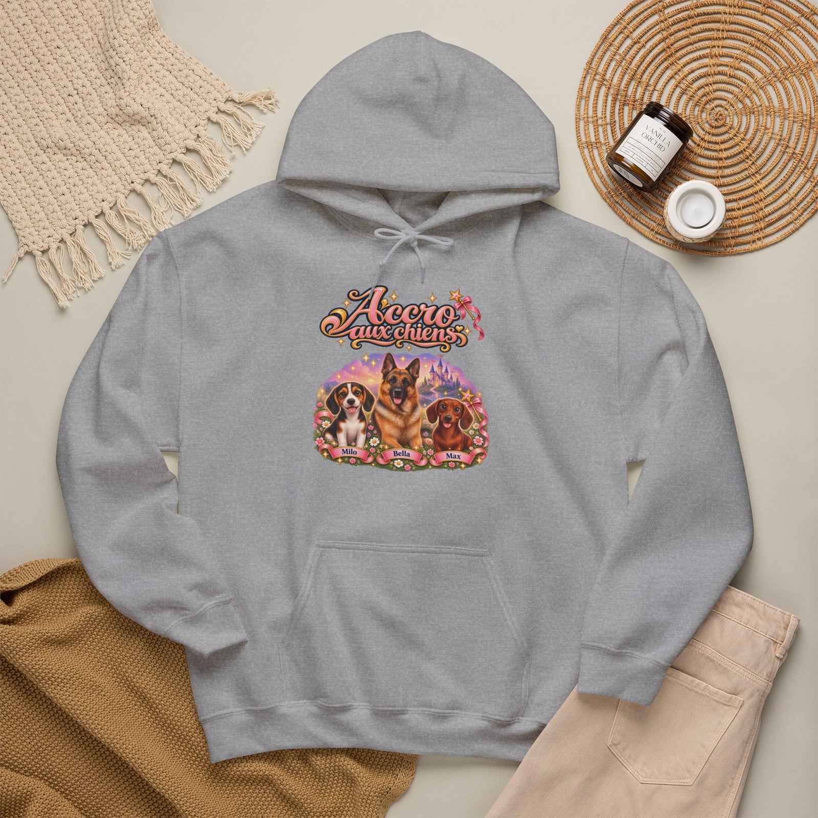 Sweat à capuche chien personnalisé – Accro aux chiens – photo 5