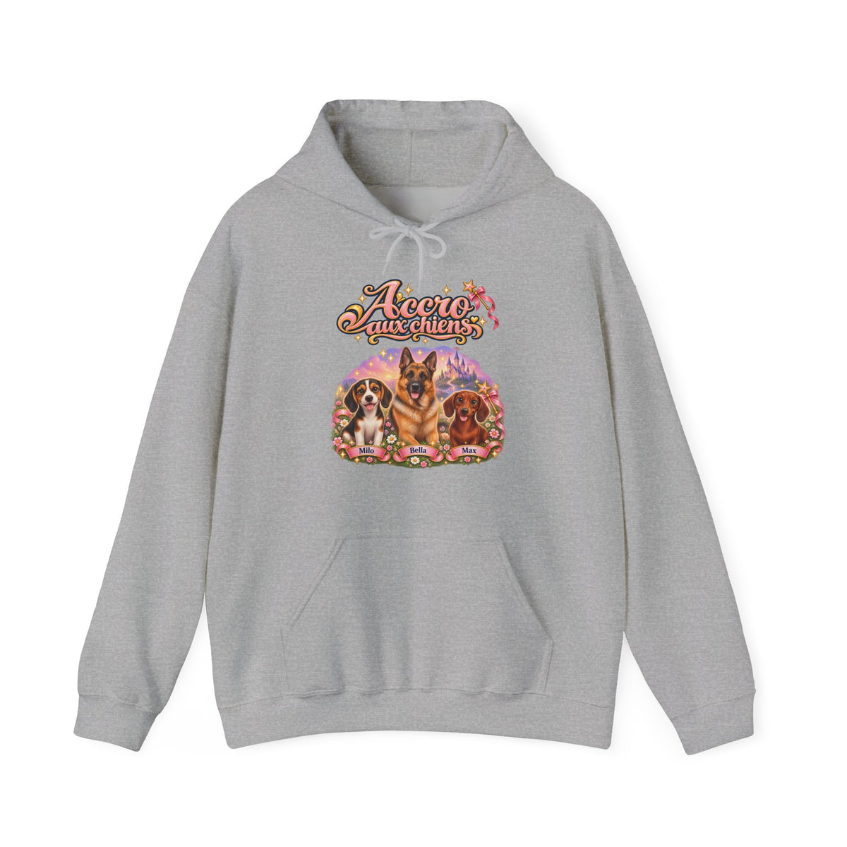 Sweat à capuche chien personnalisé – Accro aux chiens – photo 4