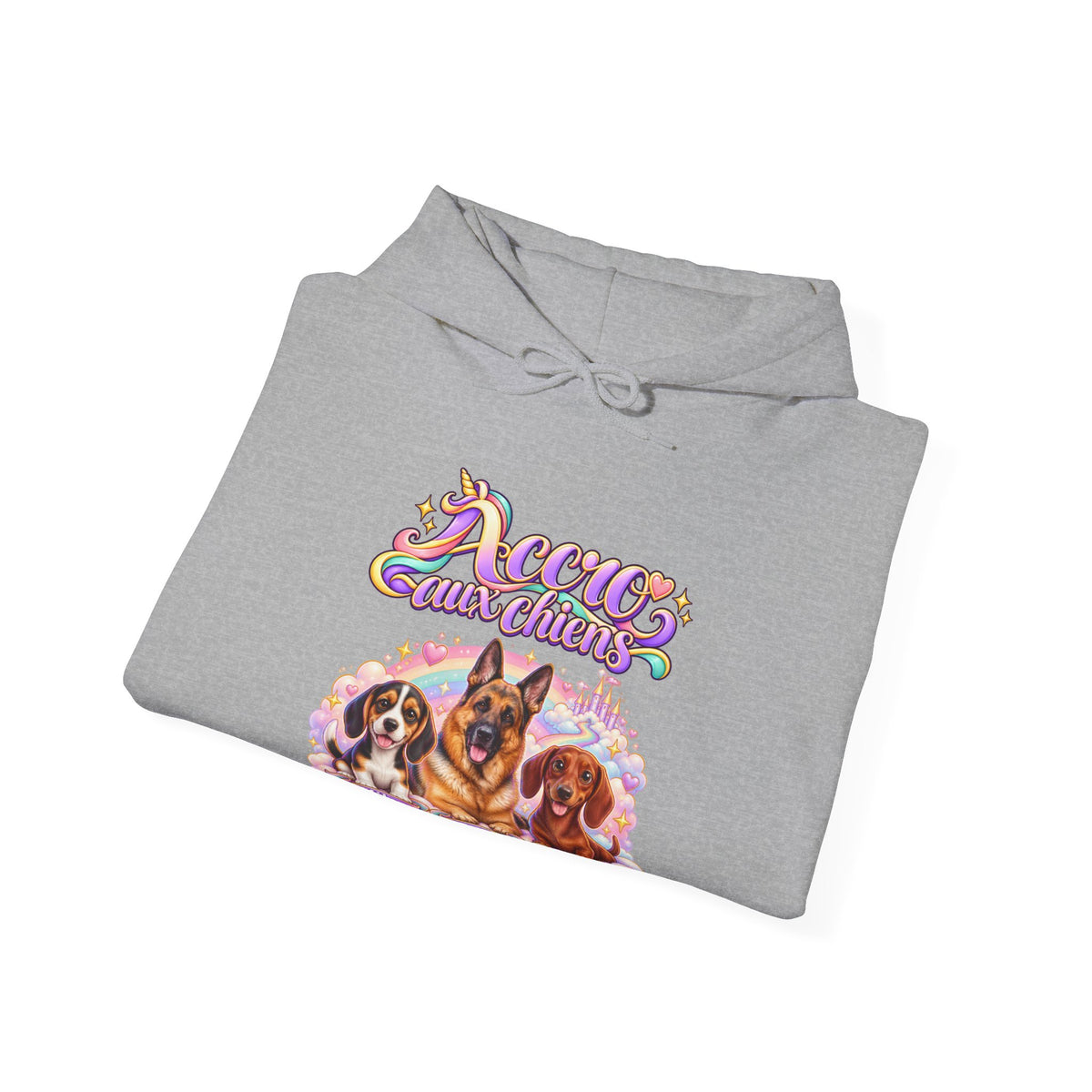 Sweat à capuche chien personnalisé – Licorne arc-en-ciel – photo 6