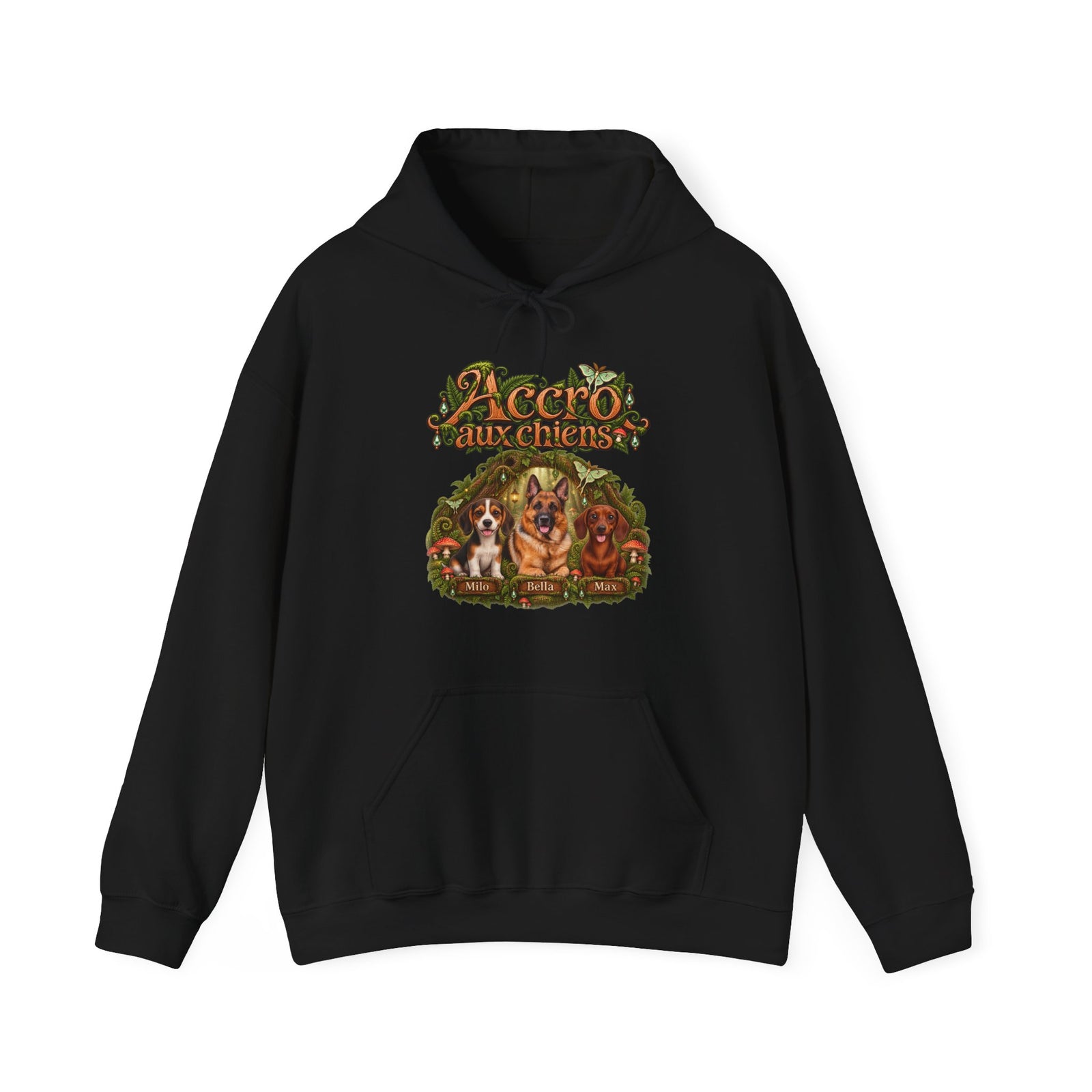 Sweat à capuche chien personnalisé – Forêt féerique – photo 10