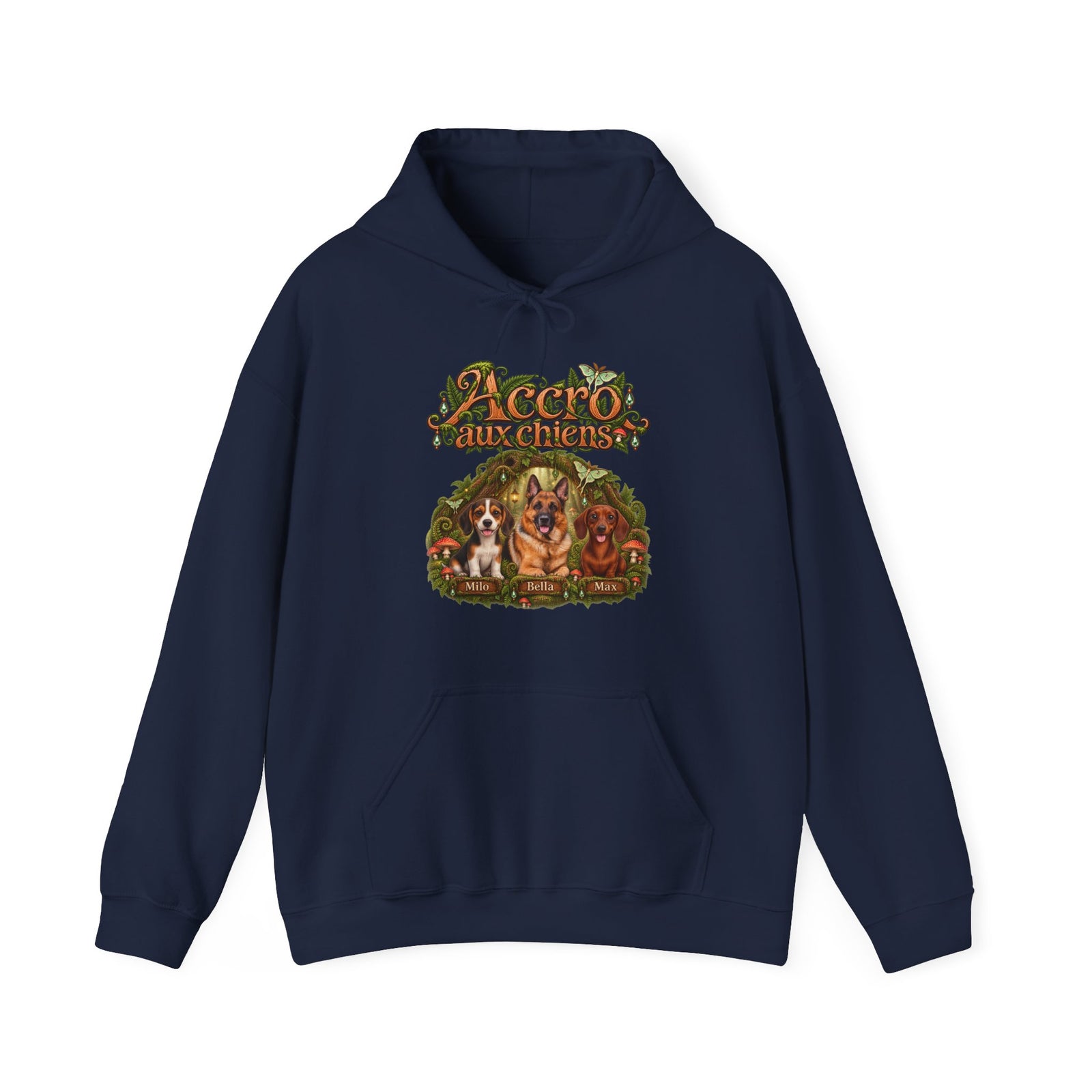 Sweat à capuche chien personnalisé – Forêt féerique