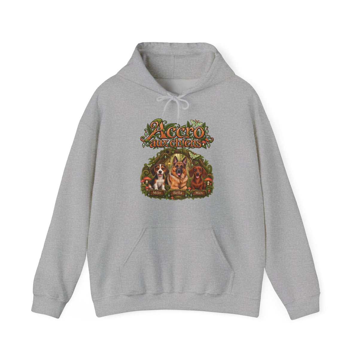 Sweat à capuche chien personnalisé – Forêt féerique – photo 4