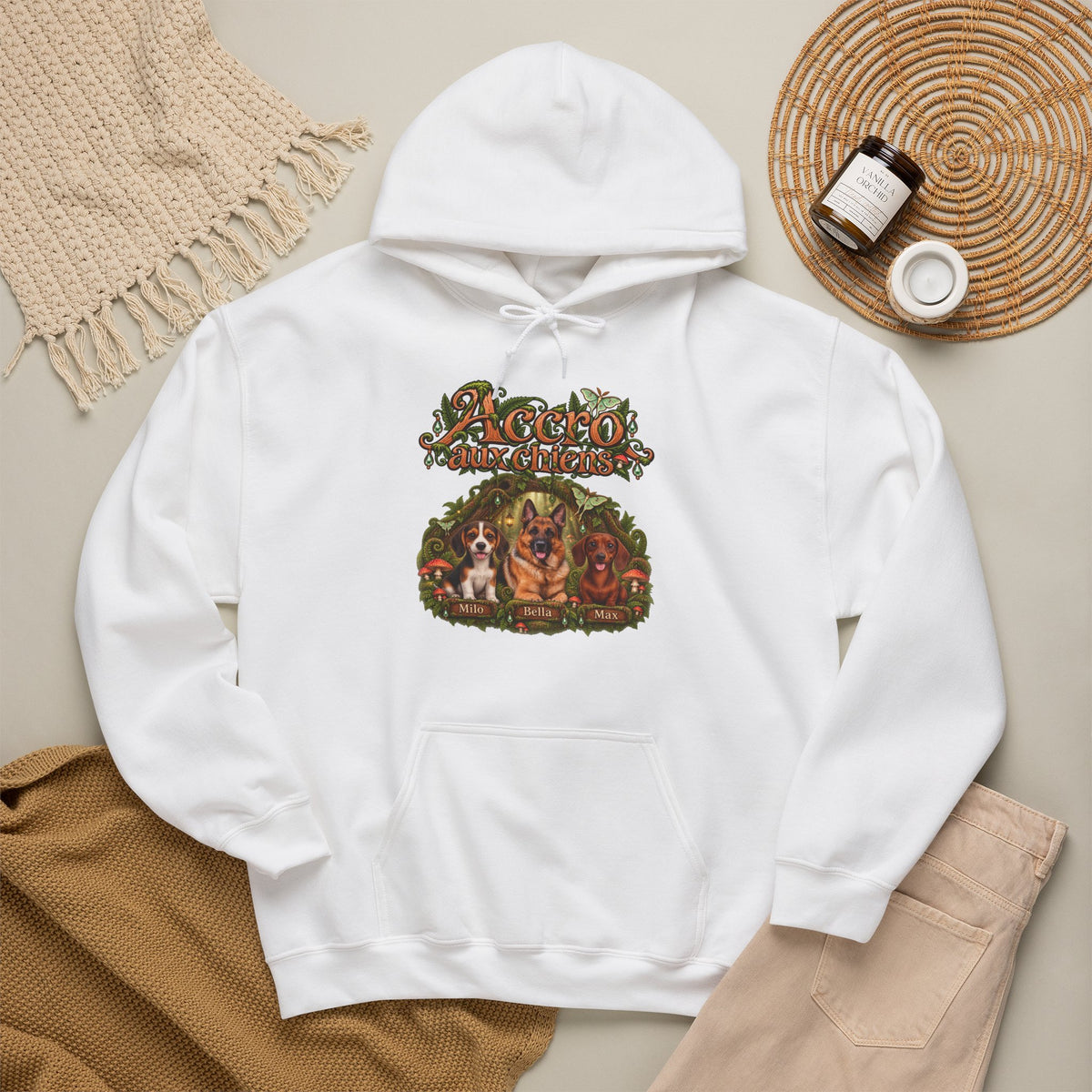 Sweat à capuche chien personnalisé – Forêt féerique – photo 8