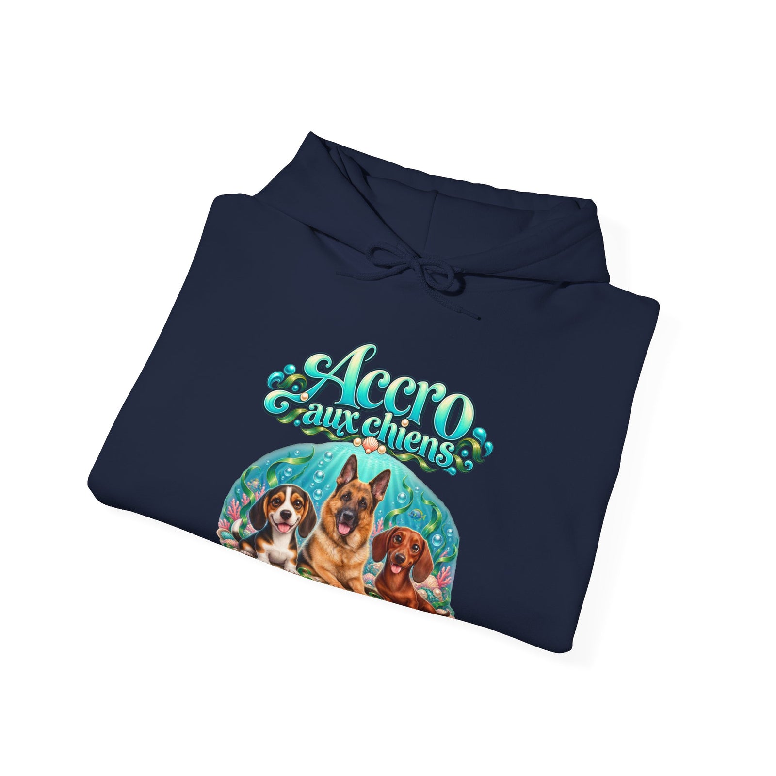 Sweat à capuche chien personnalisé – Sirène sous l'océan – photo 3