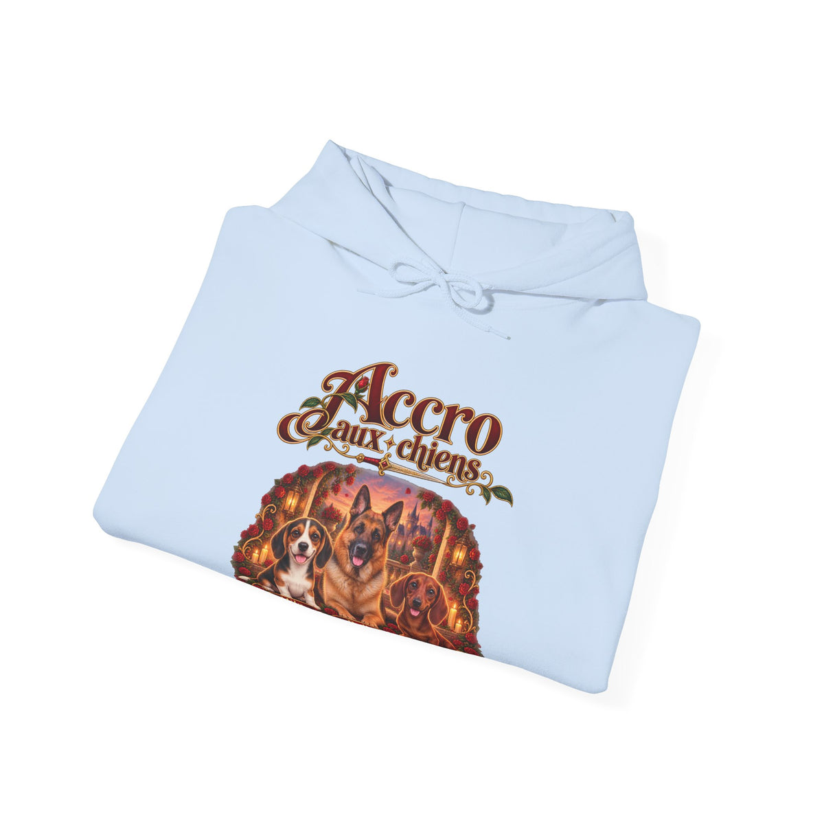 Sweat à capuche chien personnalisé – Chiens et roses – photo 21
