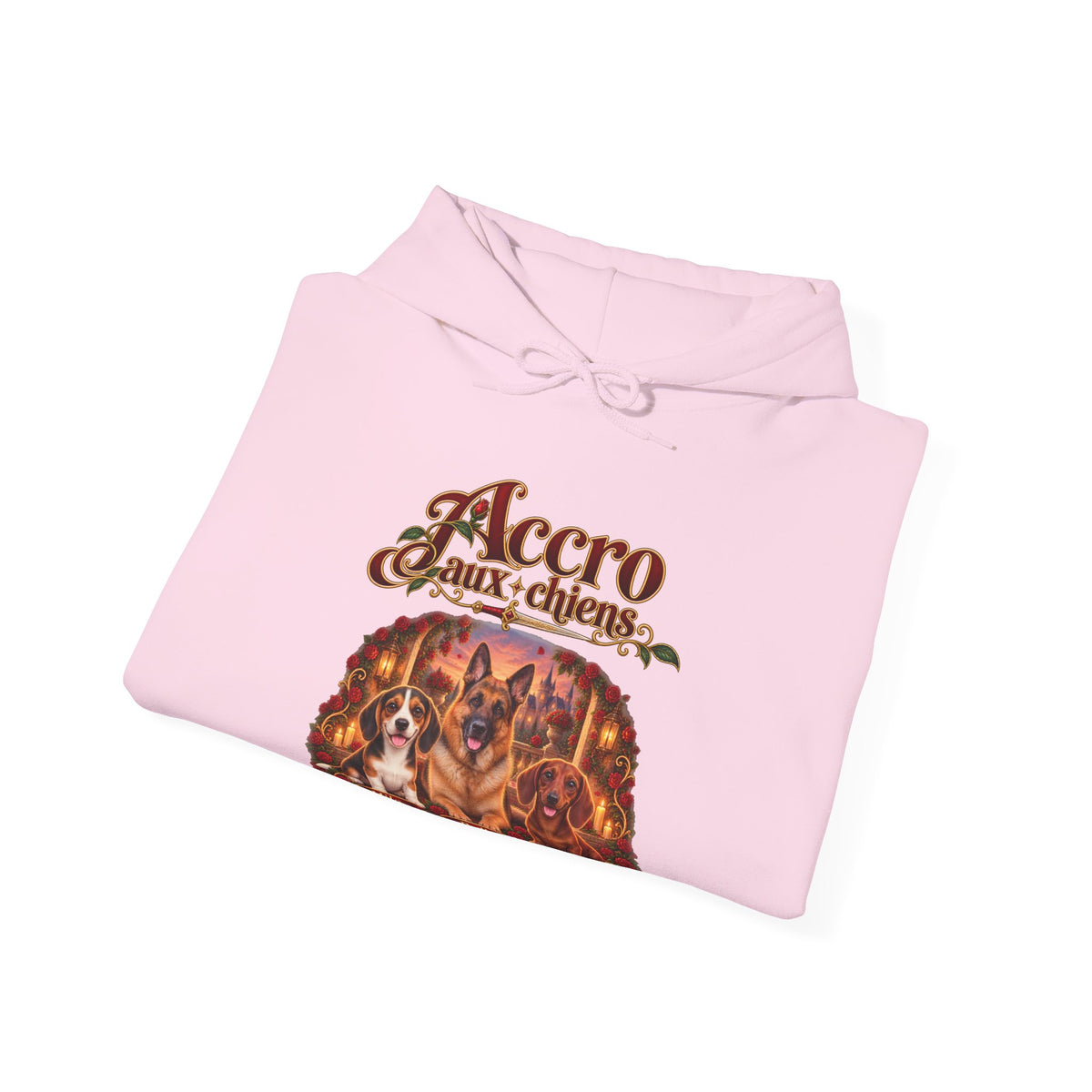 Sweat à capuche chien personnalisé – Chiens et roses – photo 18