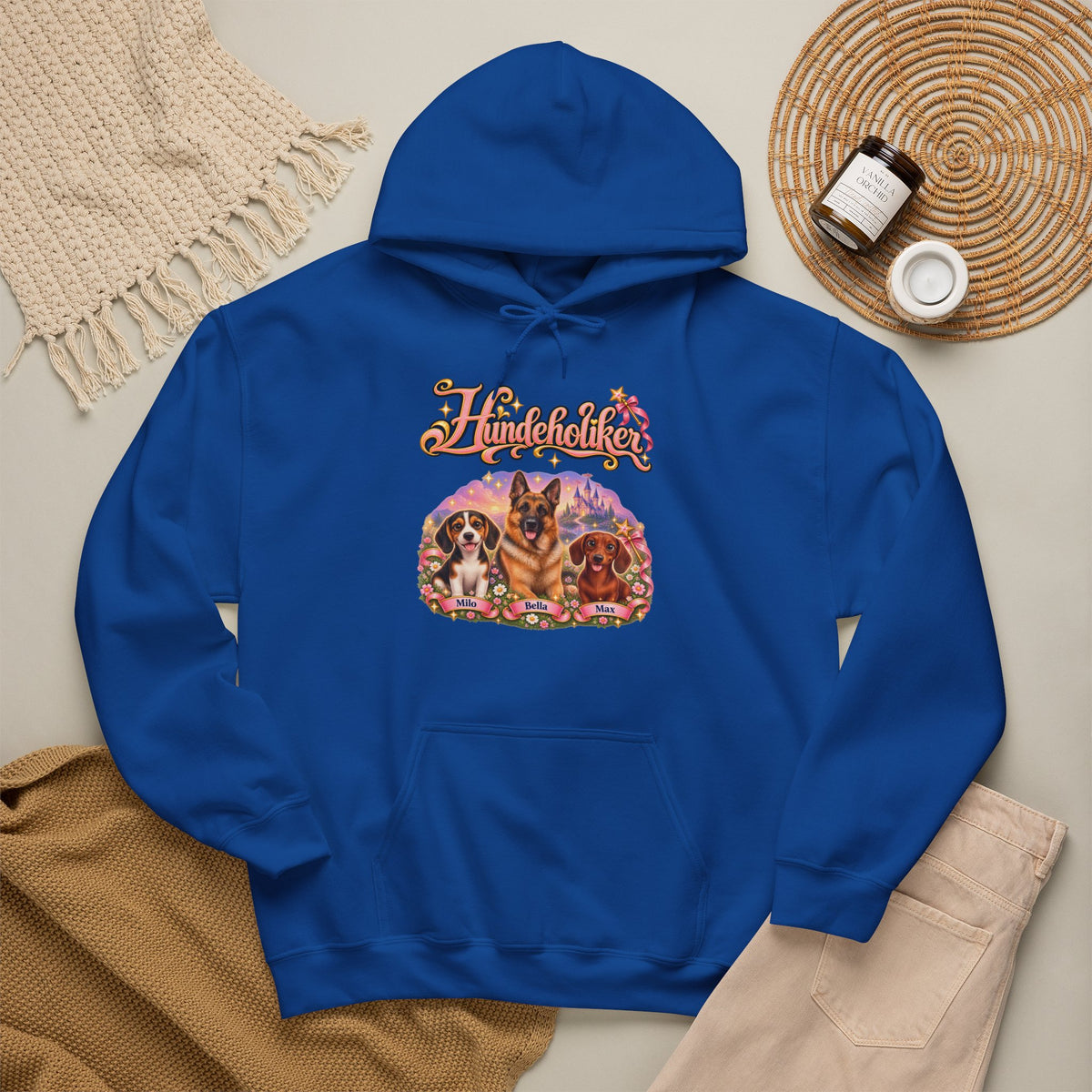 Personalisierter Hoodie mit Hund – Hundeholiker Märchenschloss – Foto 14