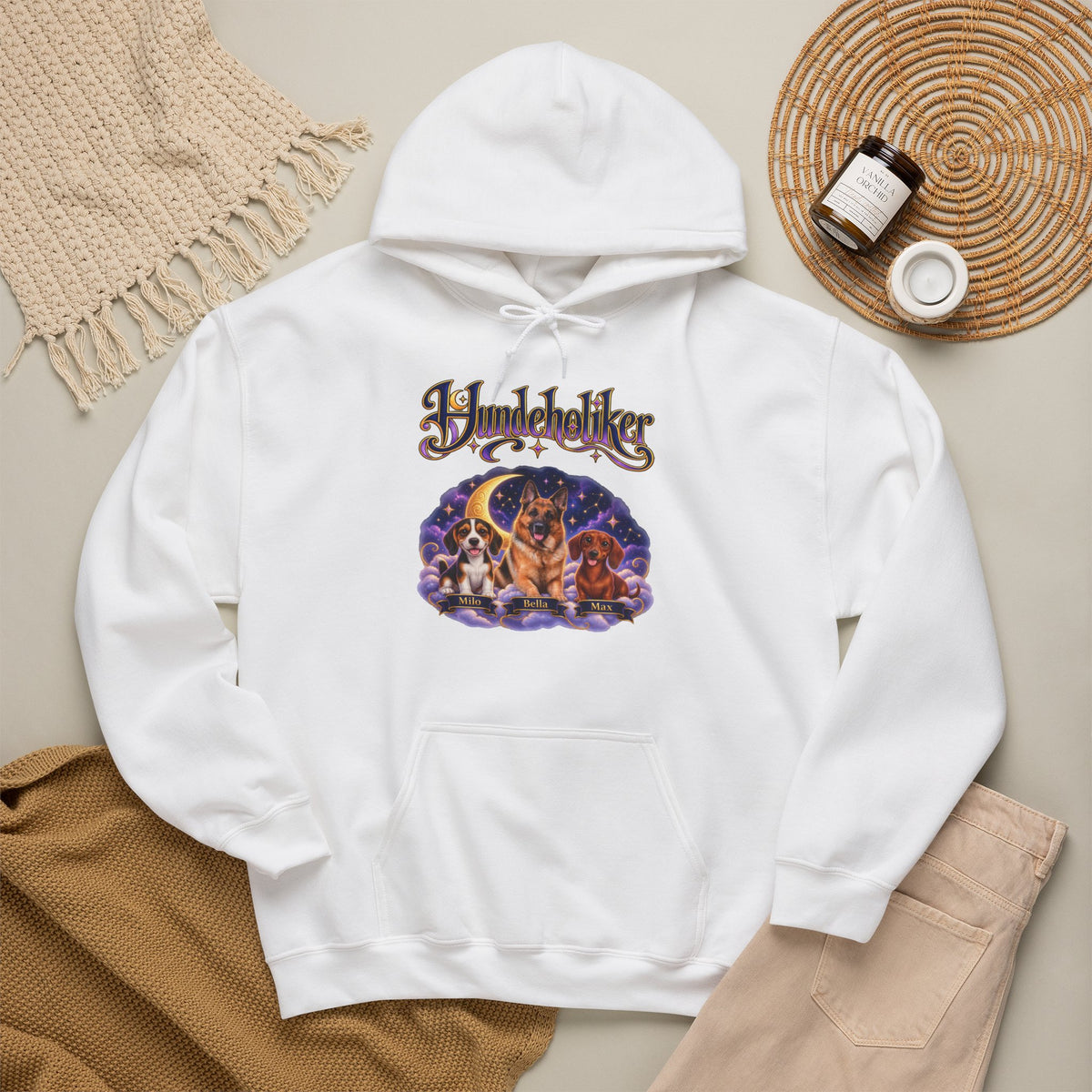 Personalisierter Hund Hoodie – Hundeholiker Sternenhimmel – Foto 8