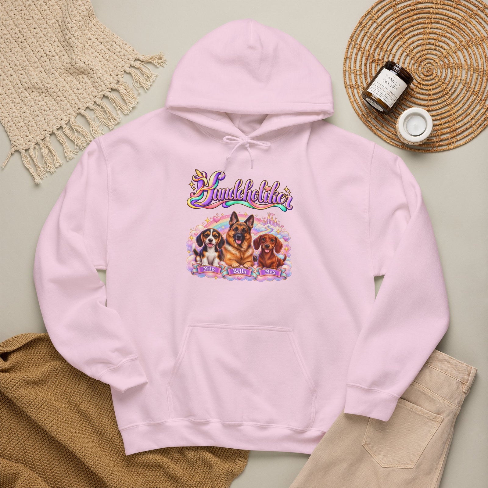 Personalisierter Hund Hoodie – Hundeholiker Regenbogen – Foto 17