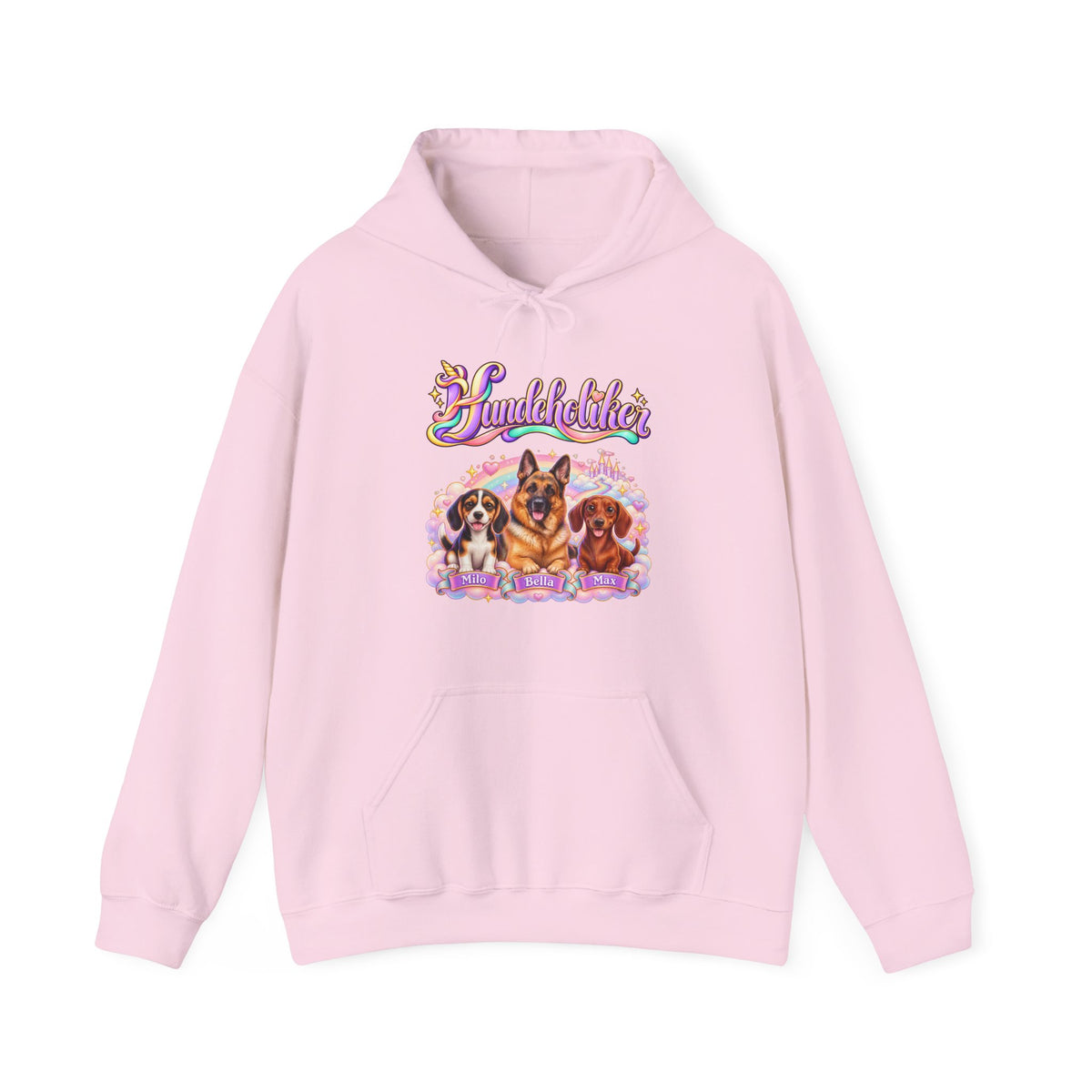 Personalisierter Hund Hoodie – Hundeholiker Regenbogen – Foto 16