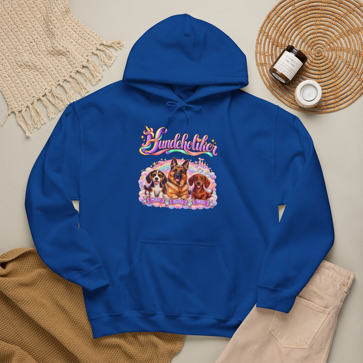 Personalisierter Hund Hoodie – Hundeholiker Regenbogen – Foto 14
