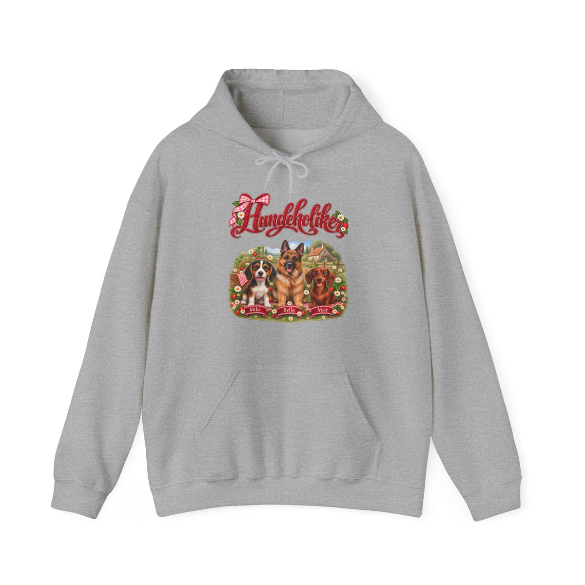 Personalisierter Hund Hoodie – Hundeholiker Erdbeer-Picknick – Foto 4