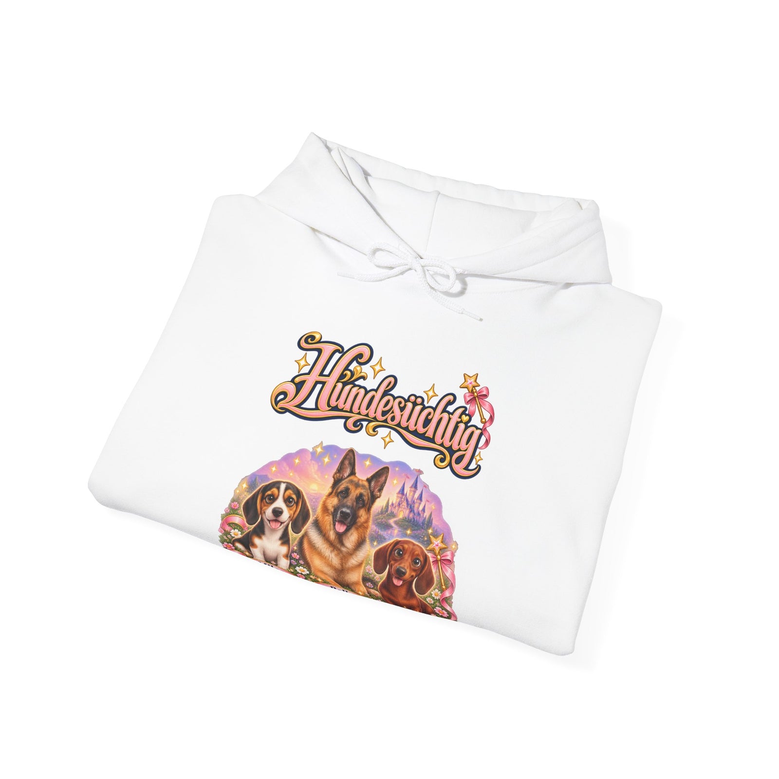 Personalisierter Hoodie mit Hund – Hundesüchtig Märchenschloss – Foto 9