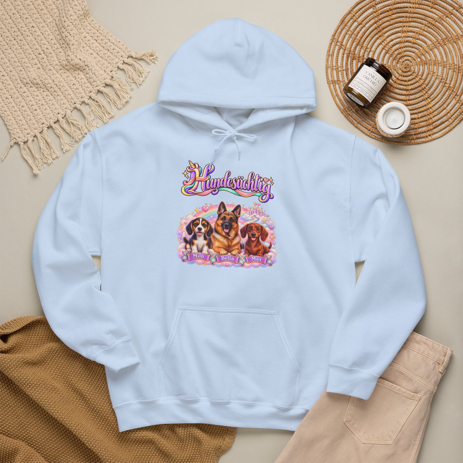 Personalisierter Hunde-Hoodie – Hundesüchtig Einhorn – Foto 20