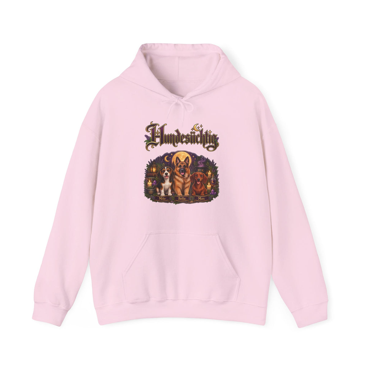 Personalisierter Hund Hoodie – Hundesüchtig Hexen-Mondnacht – Foto 16