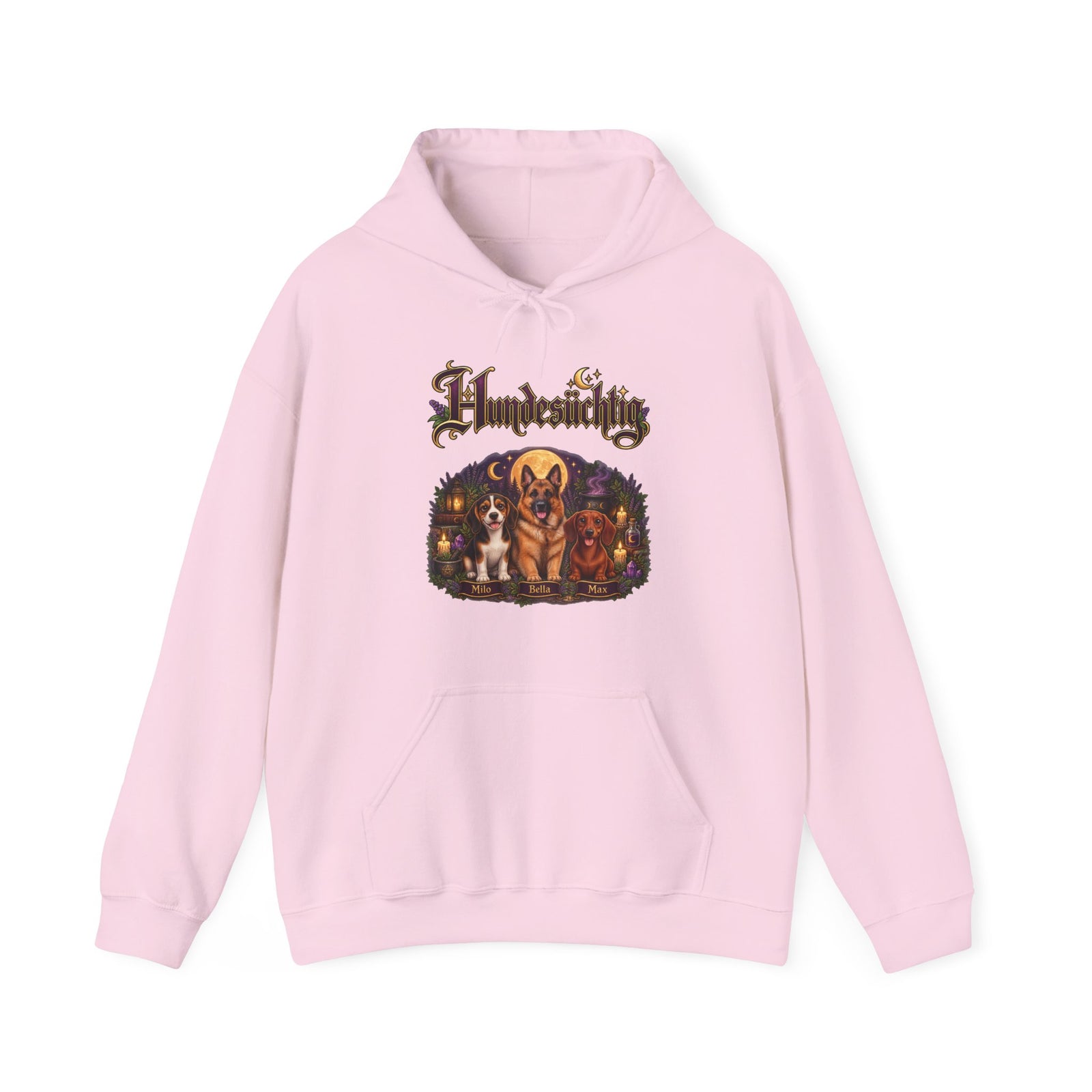 Personalisierter Hund Hoodie – Hundesüchtig Hexen-Mondnacht – Foto 16