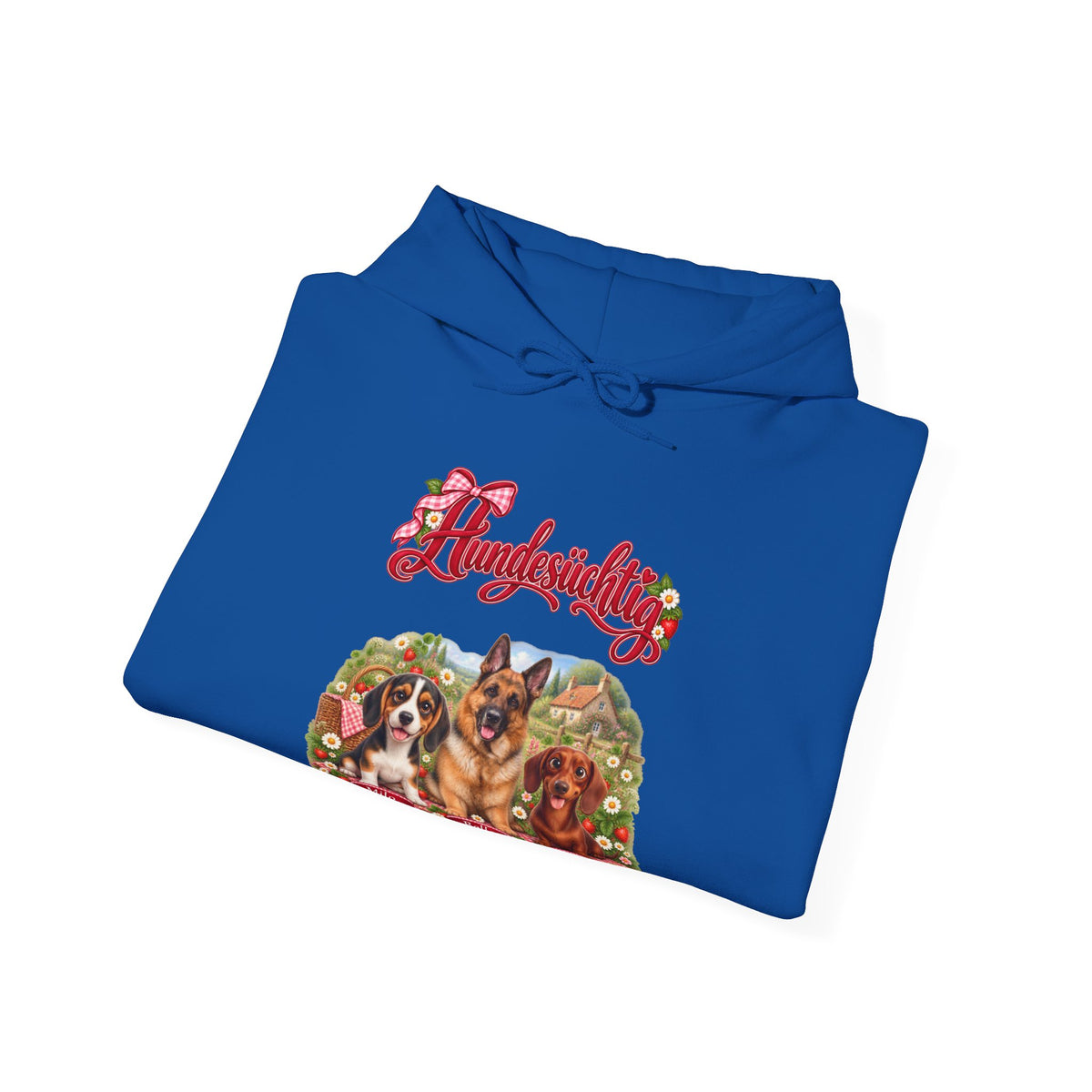 Personalisierter Hoodie mit Hund – Hundesüchtig Erdbeer-Picknick – Foto 15