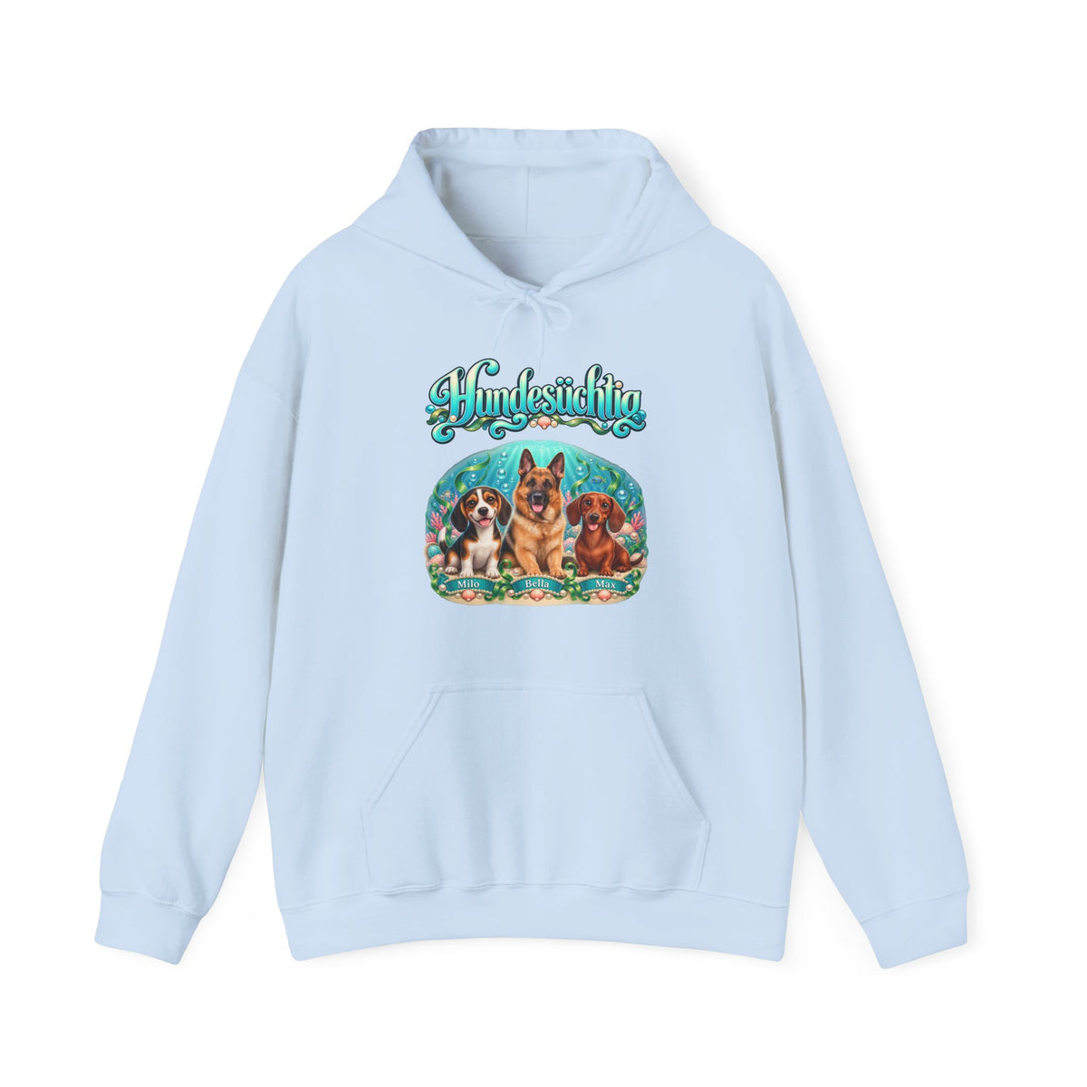 Personalisierter Hoodie mit Hund – Hundesüchtig Unterwasserwelt – Foto 19