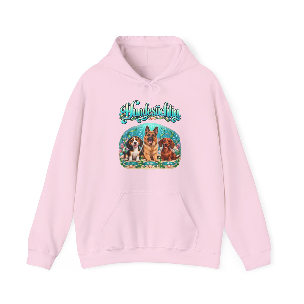 Personalisierter Hoodie mit Hund – Hundesüchtig Unterwasserwelt – Foto 16
