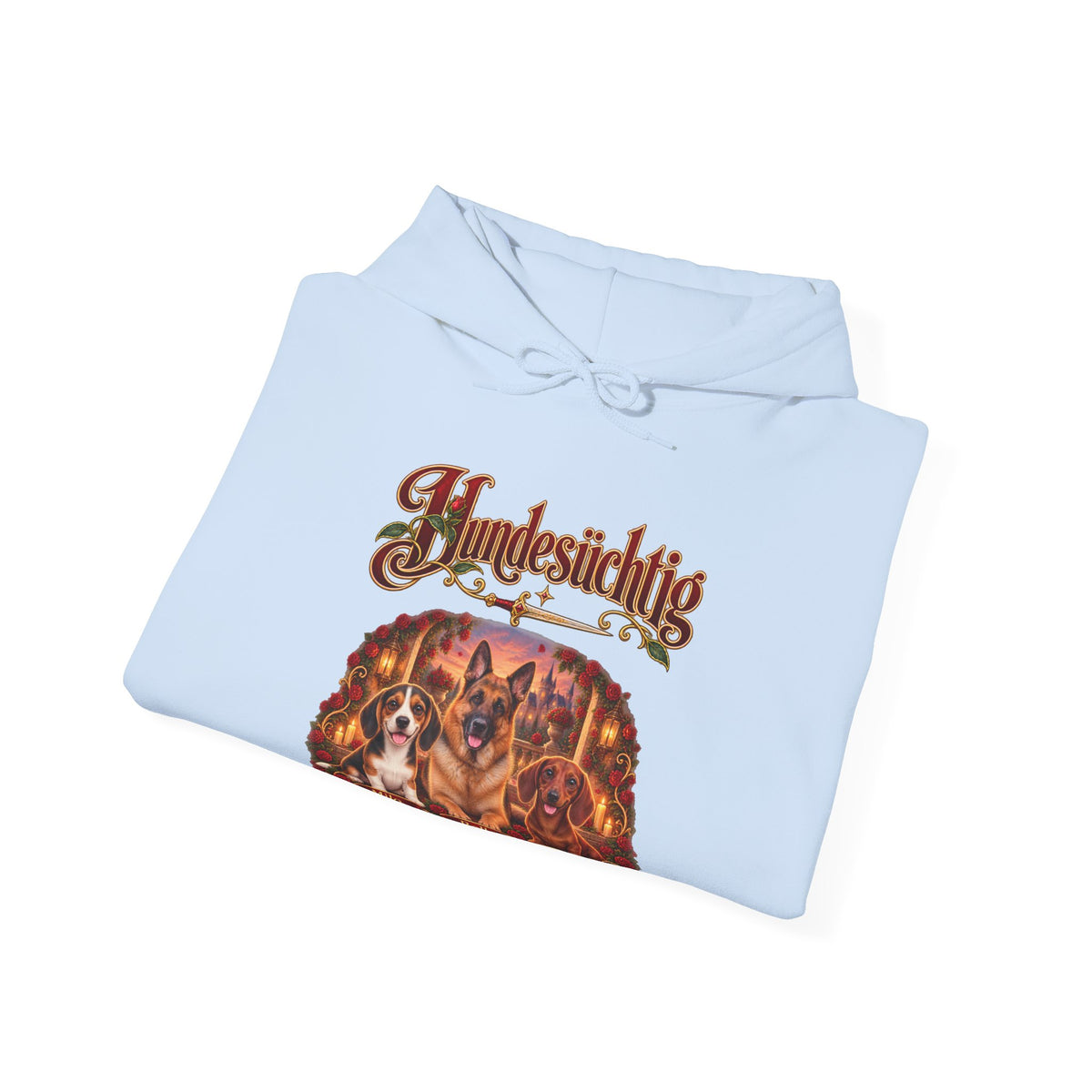 Personalisierter Hoodie mit Hund – Hundesüchtig Rosenmotiv – Foto 21