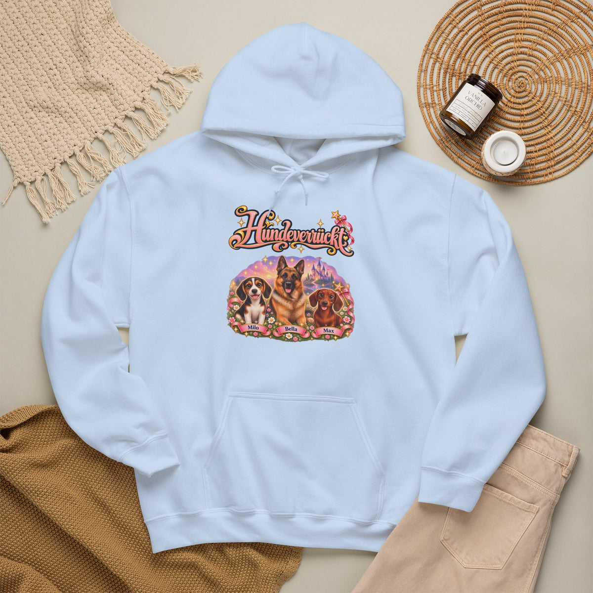 Personalisierter Hoodie mit Hund – Hundeverrückt Märchen – Foto 20