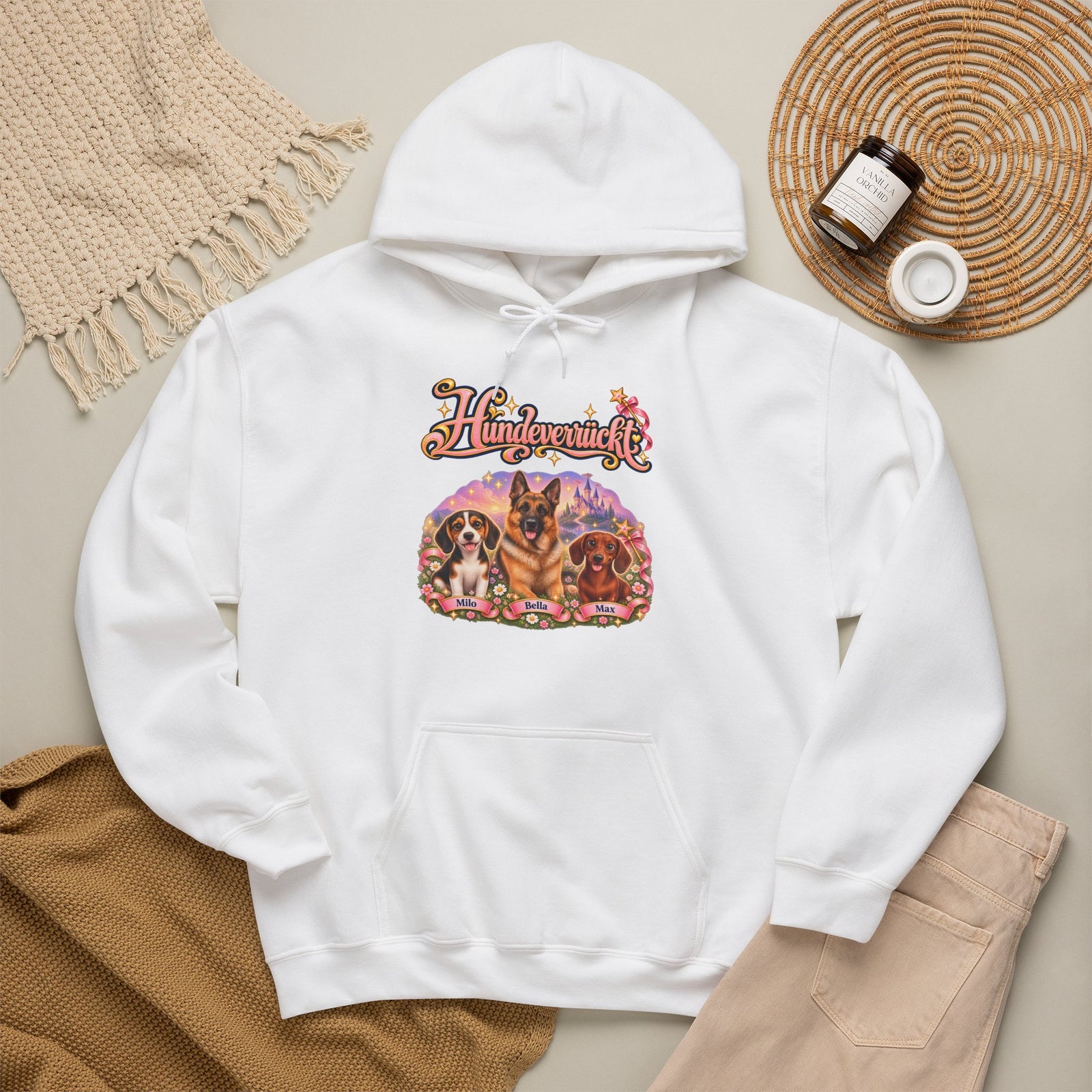 Personalisierter Hoodie mit Hund – Hundeverrückt Märchen – Foto 8