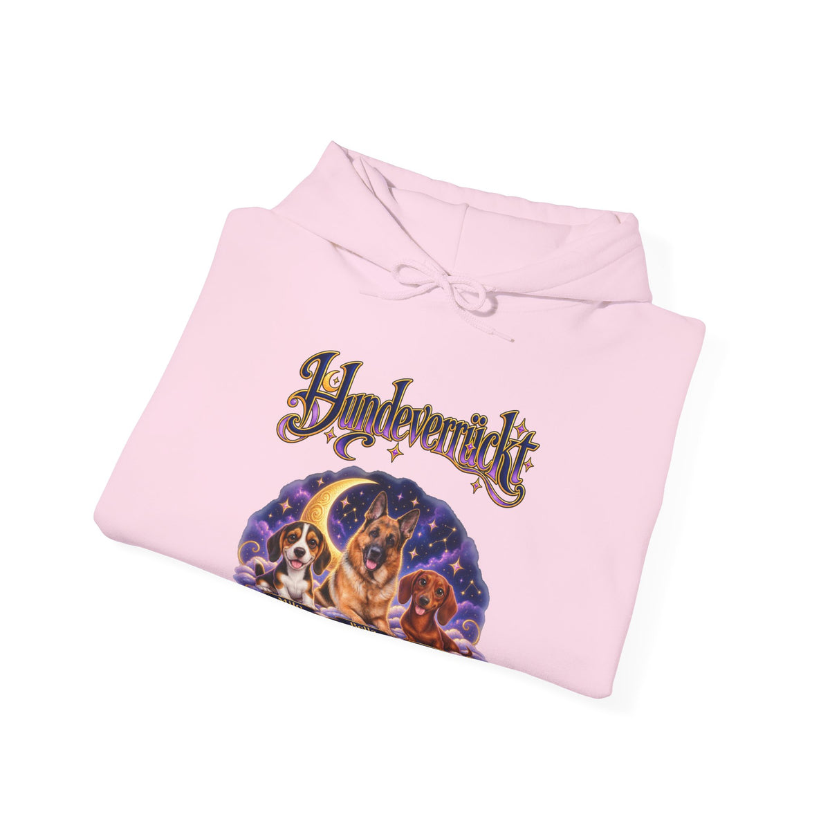 Personalisierter Hoodie mit Hunden – Hundeverrückt Mondnacht – Foto 18