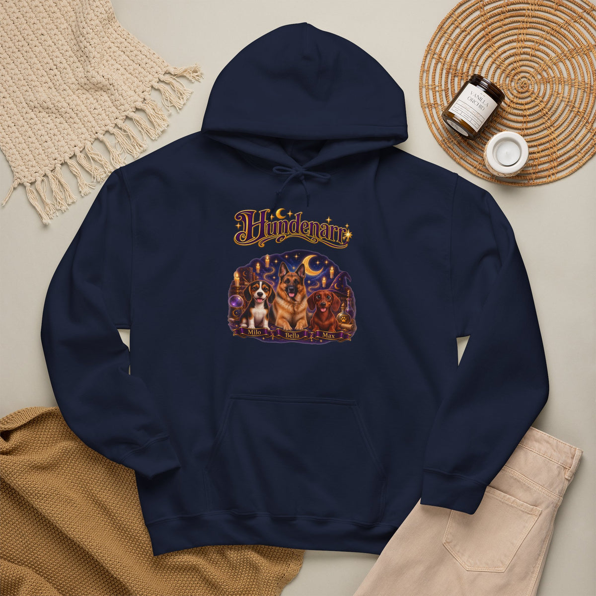Personalisierter Hund Hoodie – Hundenarr Zauberwelt – Foto 2