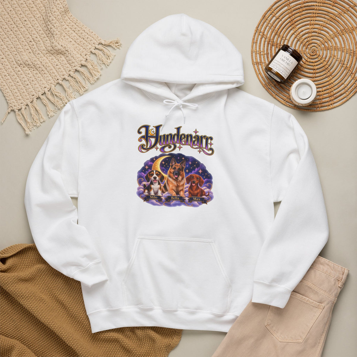 Personalisierter Hund Hoodie – Hundenarr Sternenhimmel – Foto 8