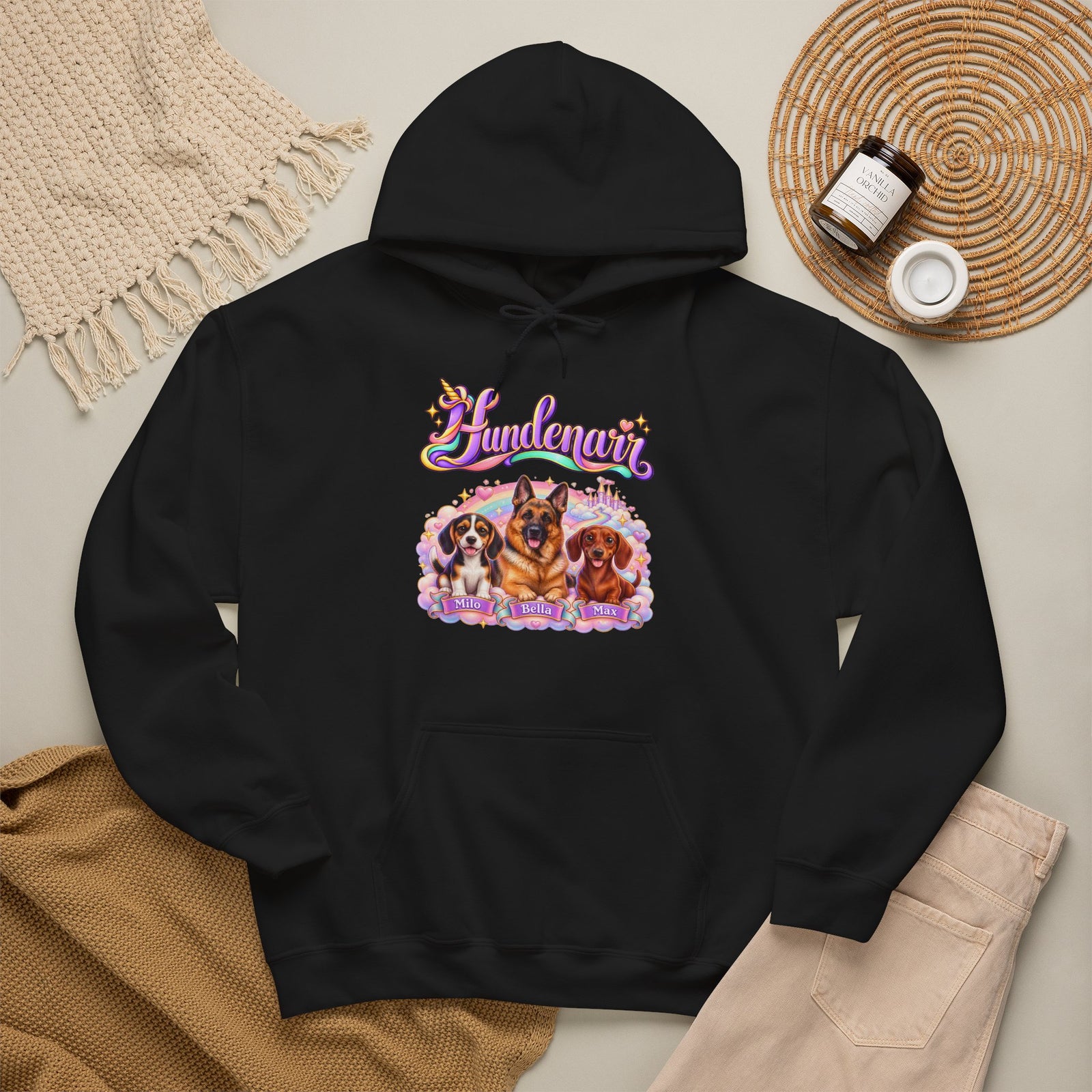 Personalisierter Hund Hoodie – Einhorn Hundenarr – Foto 11