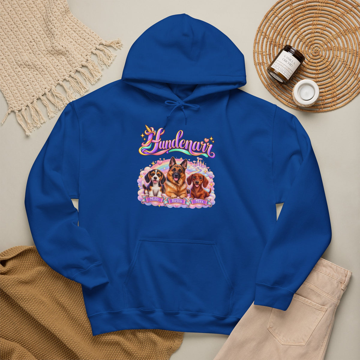 Personalisierter Hund Hoodie – Einhorn Hundenarr – Foto 14