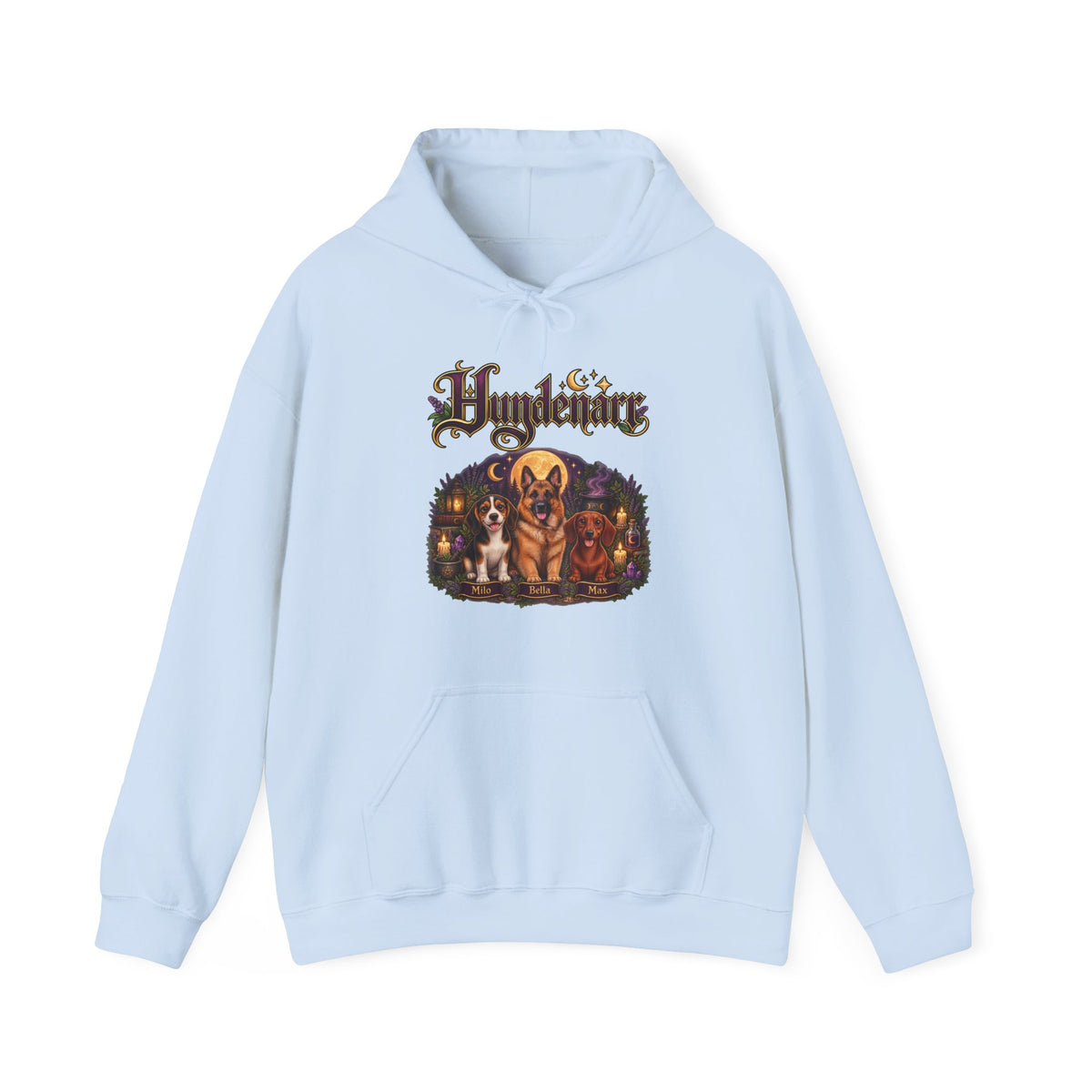 Personalisierter Hoodie mit Hunden – Hundenarr Hexen-Mondnacht – Foto 19