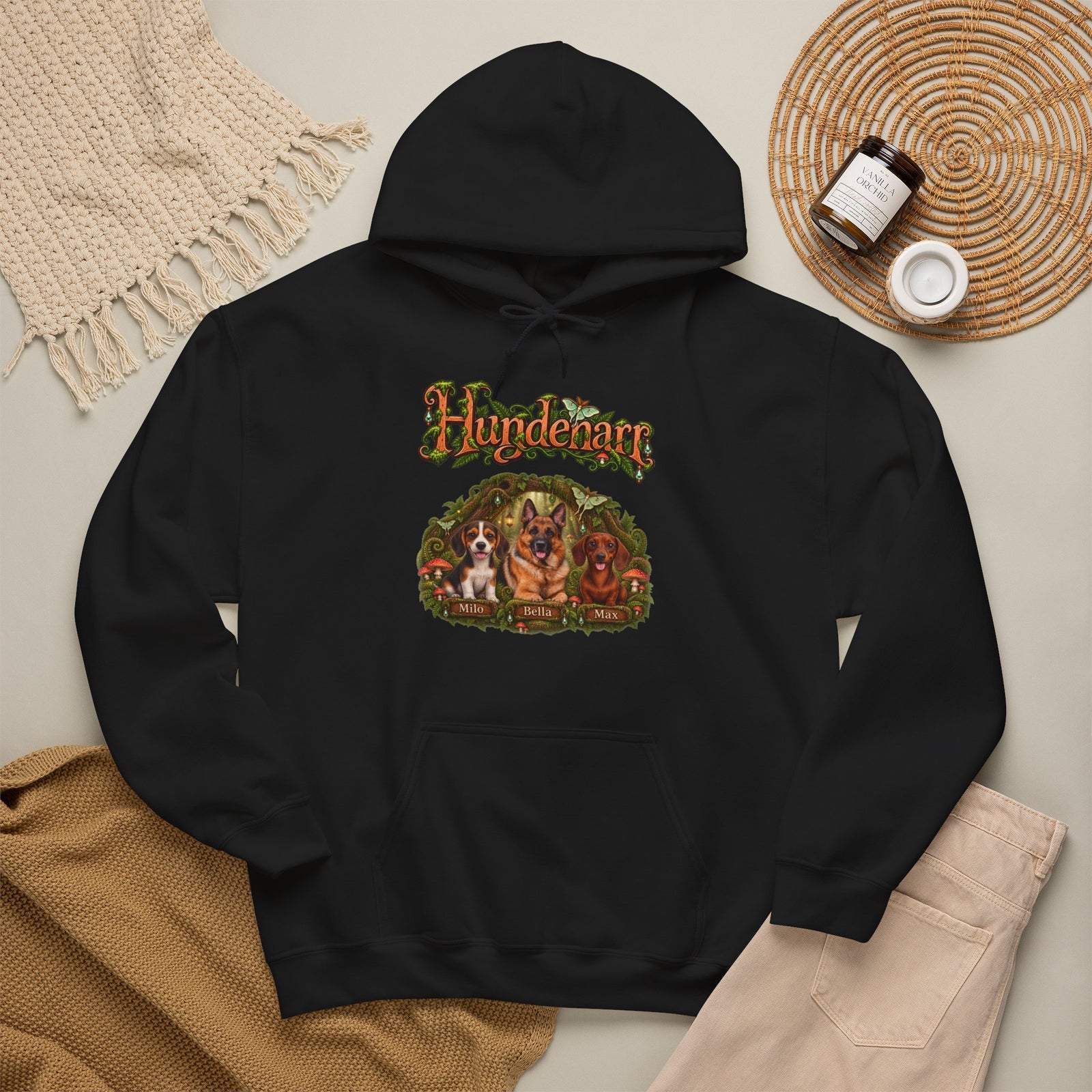 Personalisierter Hoodie mit Hund – Hundenarr im Zauberwald – Foto 11