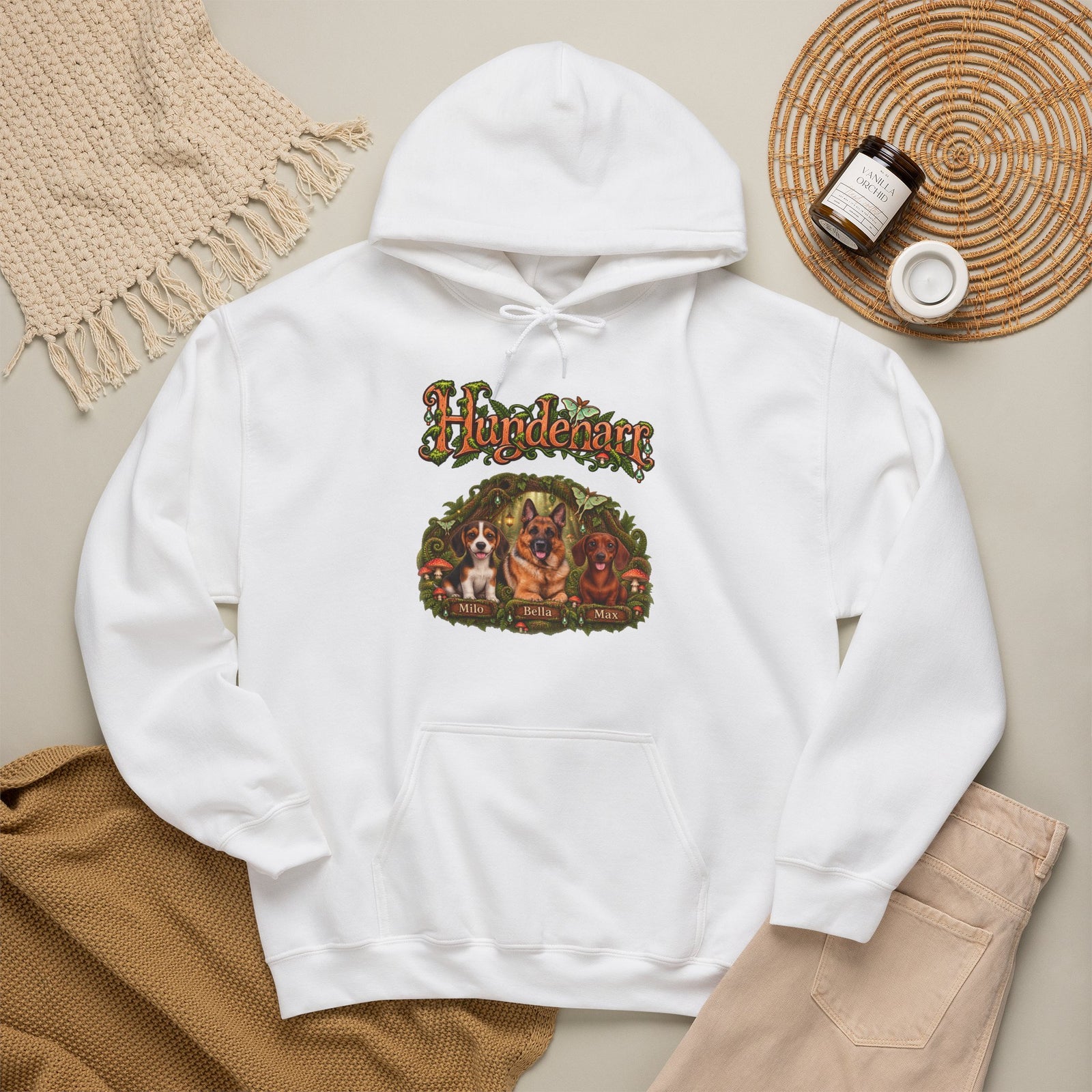 Personalisierter Hoodie mit Hund – Hundenarr im Zauberwald – Foto 8