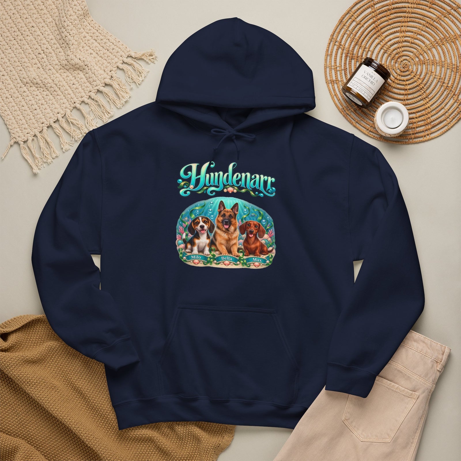 Personalisierter Hund Hoodie – Hundenarr Unterwasserwelt – Foto 2