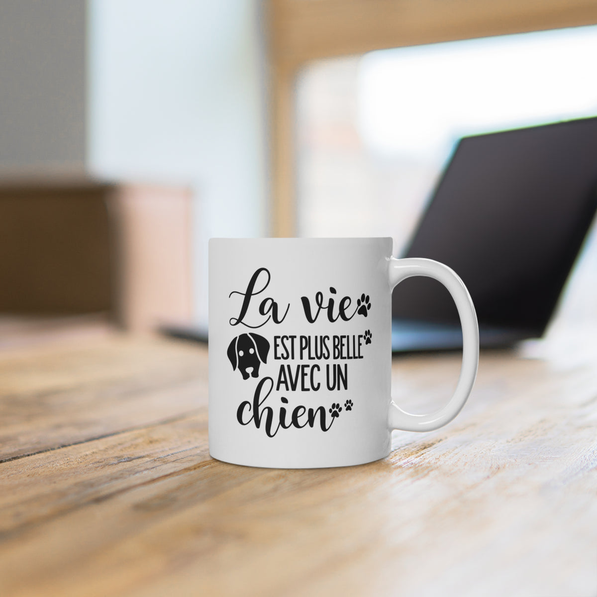 Tasse à café personnalisée – Plage avec chiens – photo 3