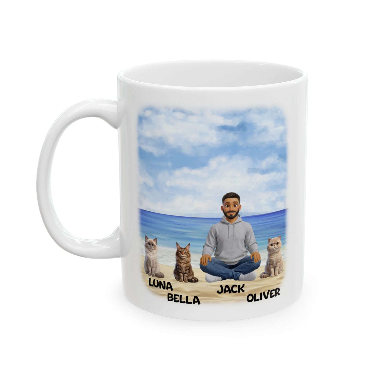 Tasse Papa Chat - Tasse Papa Chat Personnalisée 