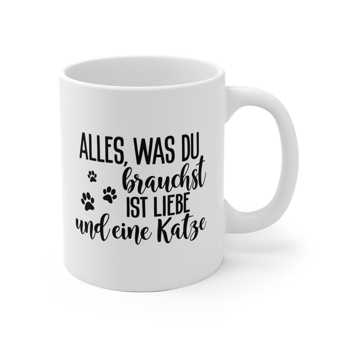 Personalisierte Katzen Tasse – Herzbaum am Strand – Foto 2