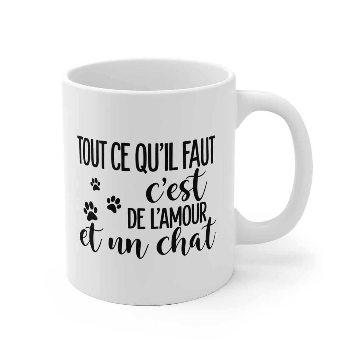 Tasse chat personnalisée – Plage arbre à cœurs – photo 2