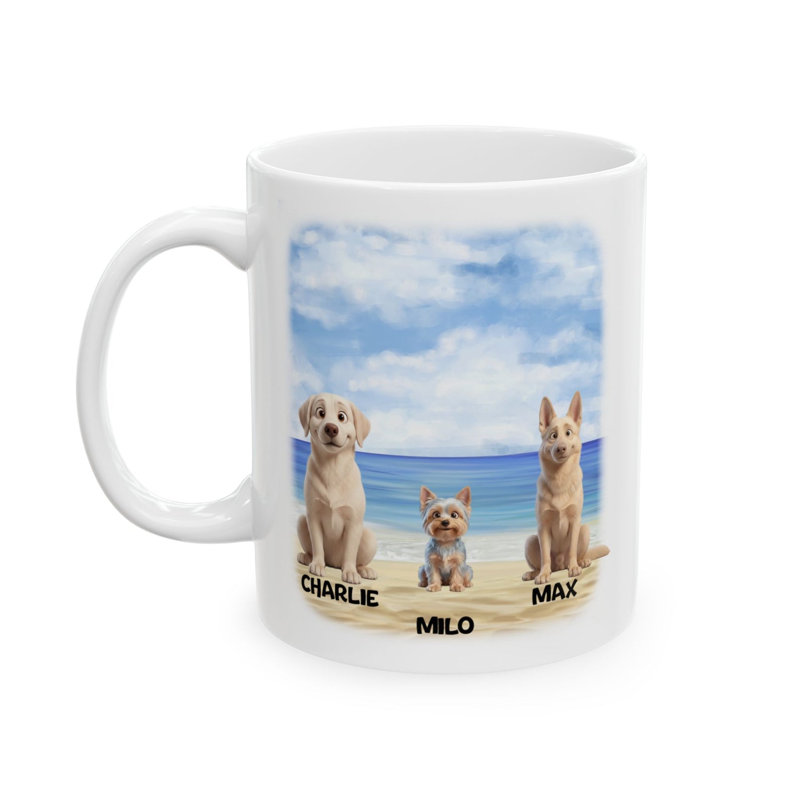 Personalized Dog Mug - Personalized Dog Memorial Mug - Up to 5 Dogs